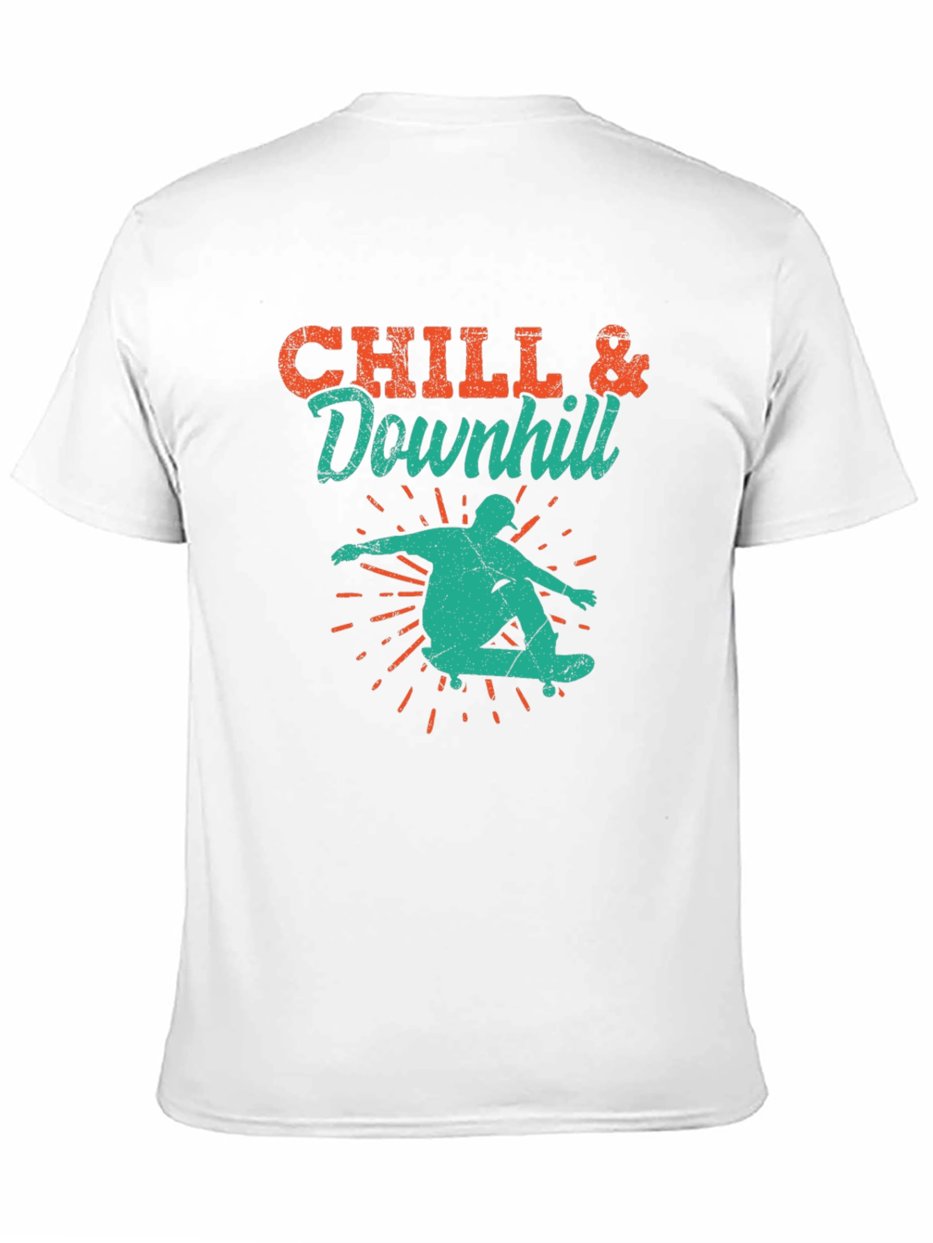 Chill & Downhill Graphic Tee - Skateboarding T-Shirt