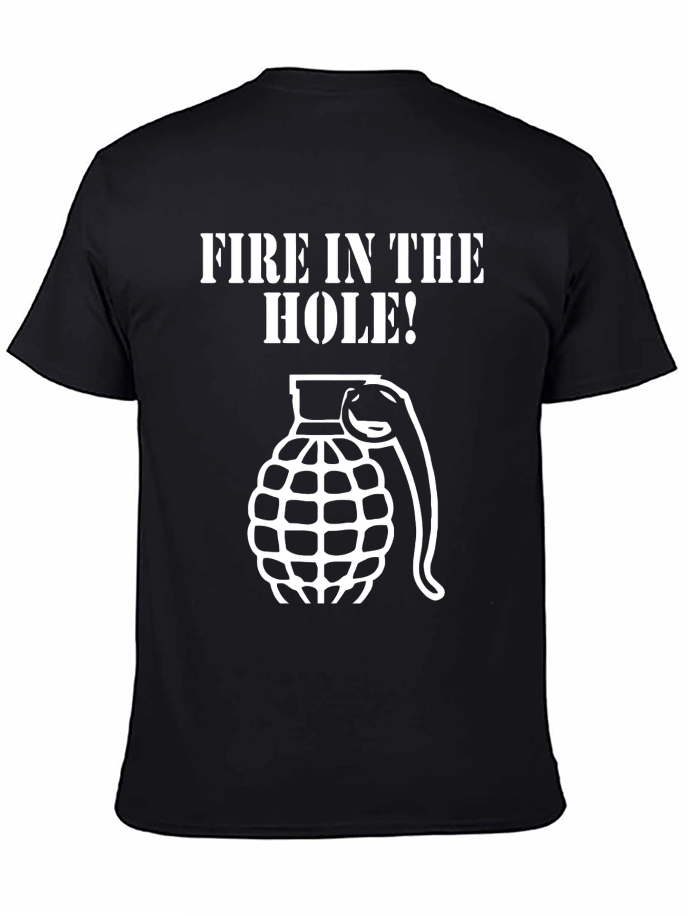 Fire in the Hole! Grenade Graphic T-Shirt - Black