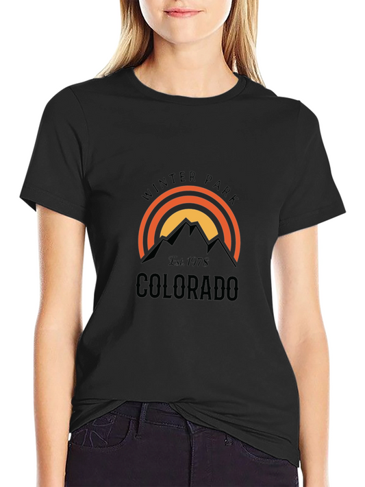 Winter Park Colorado T-Shirt - Retro Mountain Graphic Tee