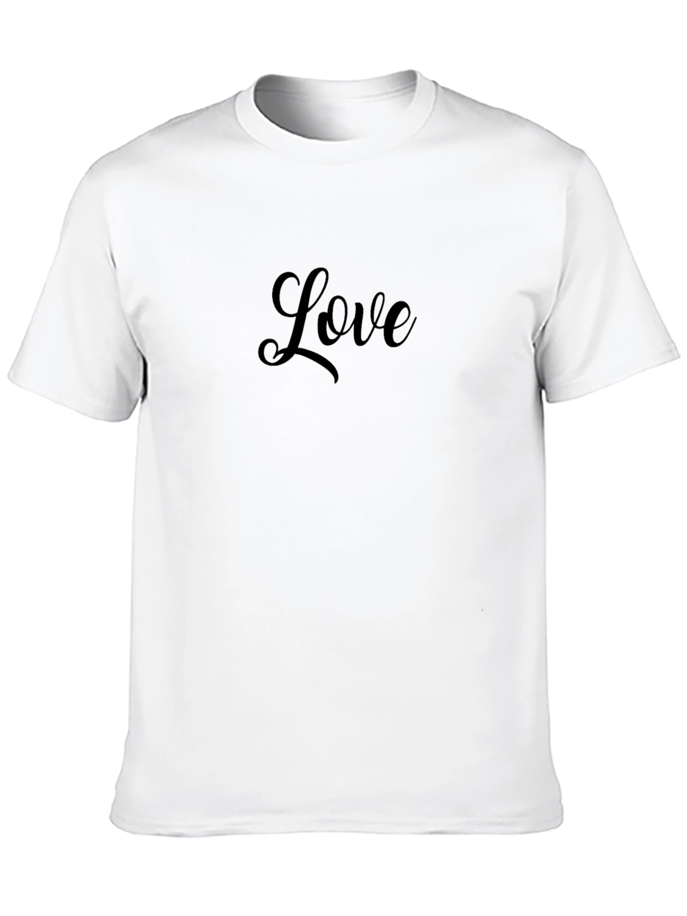 Love Script Black T-Shirt - Stylish and Comfortable