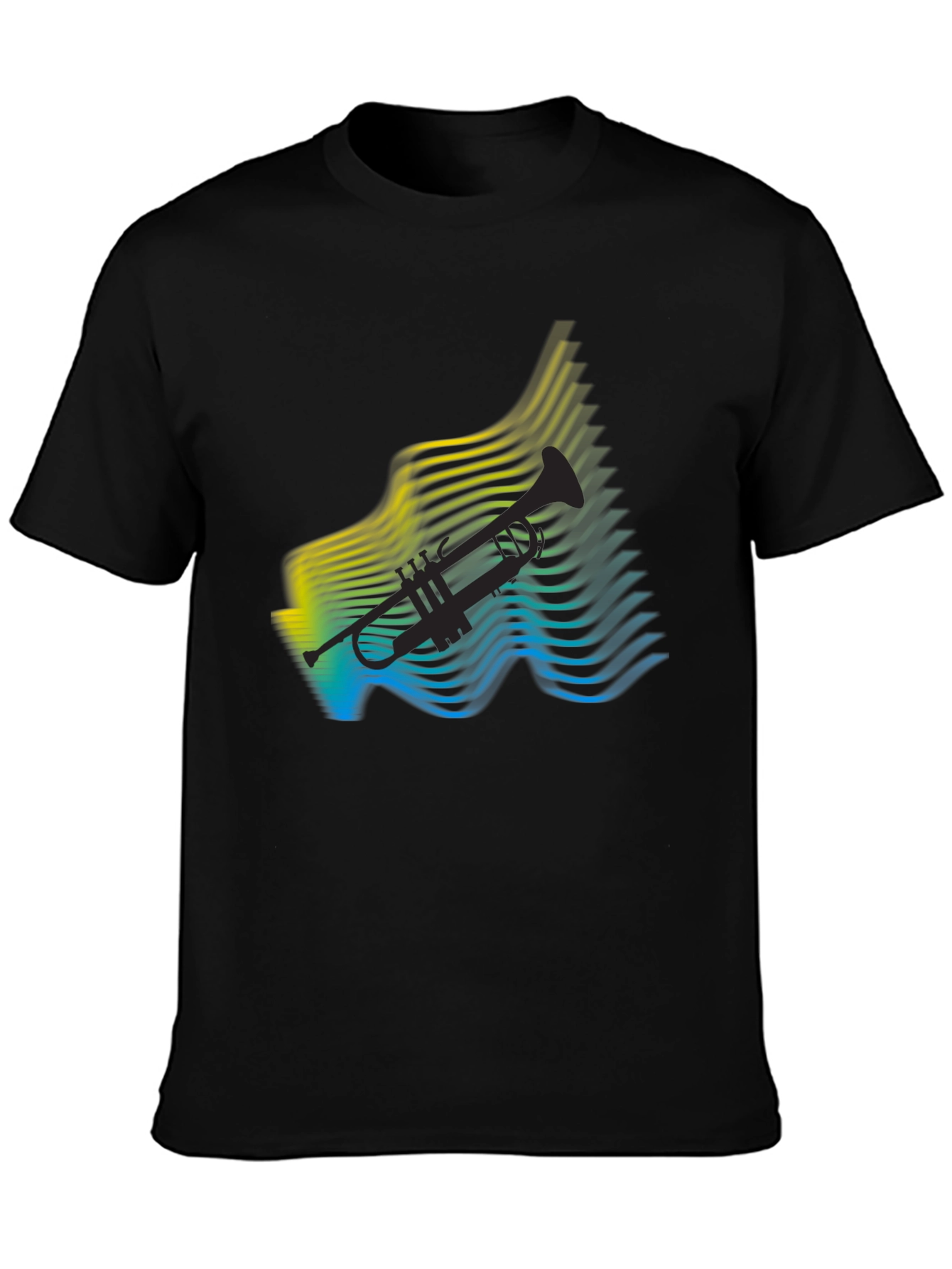 Abstract Trumpet Graphic T-Shirt
