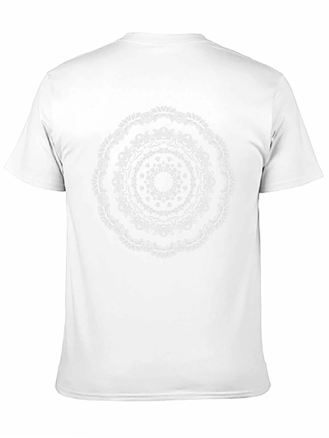 Floral Mandala Graphic Tee - Black Cotton