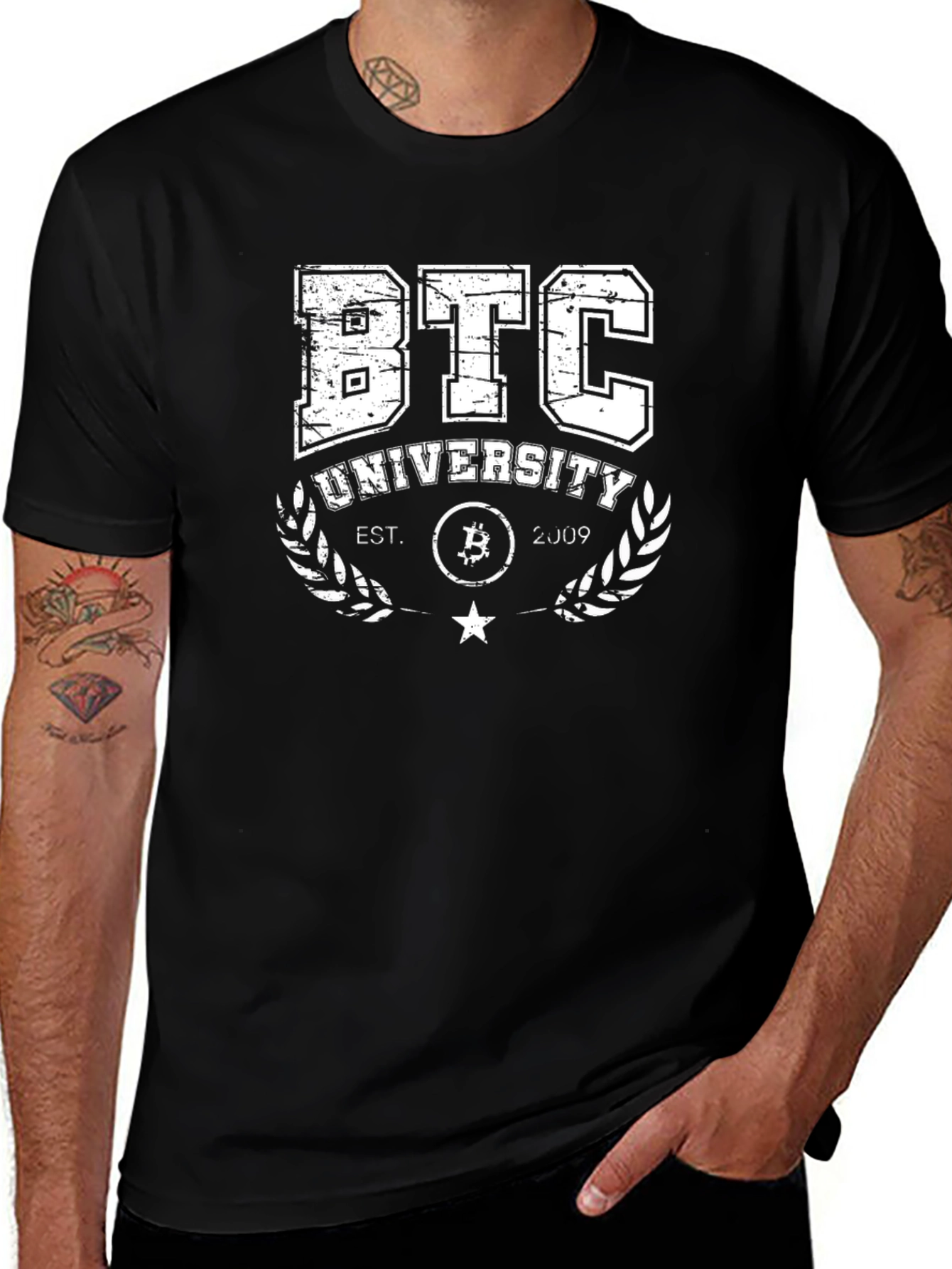 BTC University T-Shirt - Bitcoin Crypto Tee