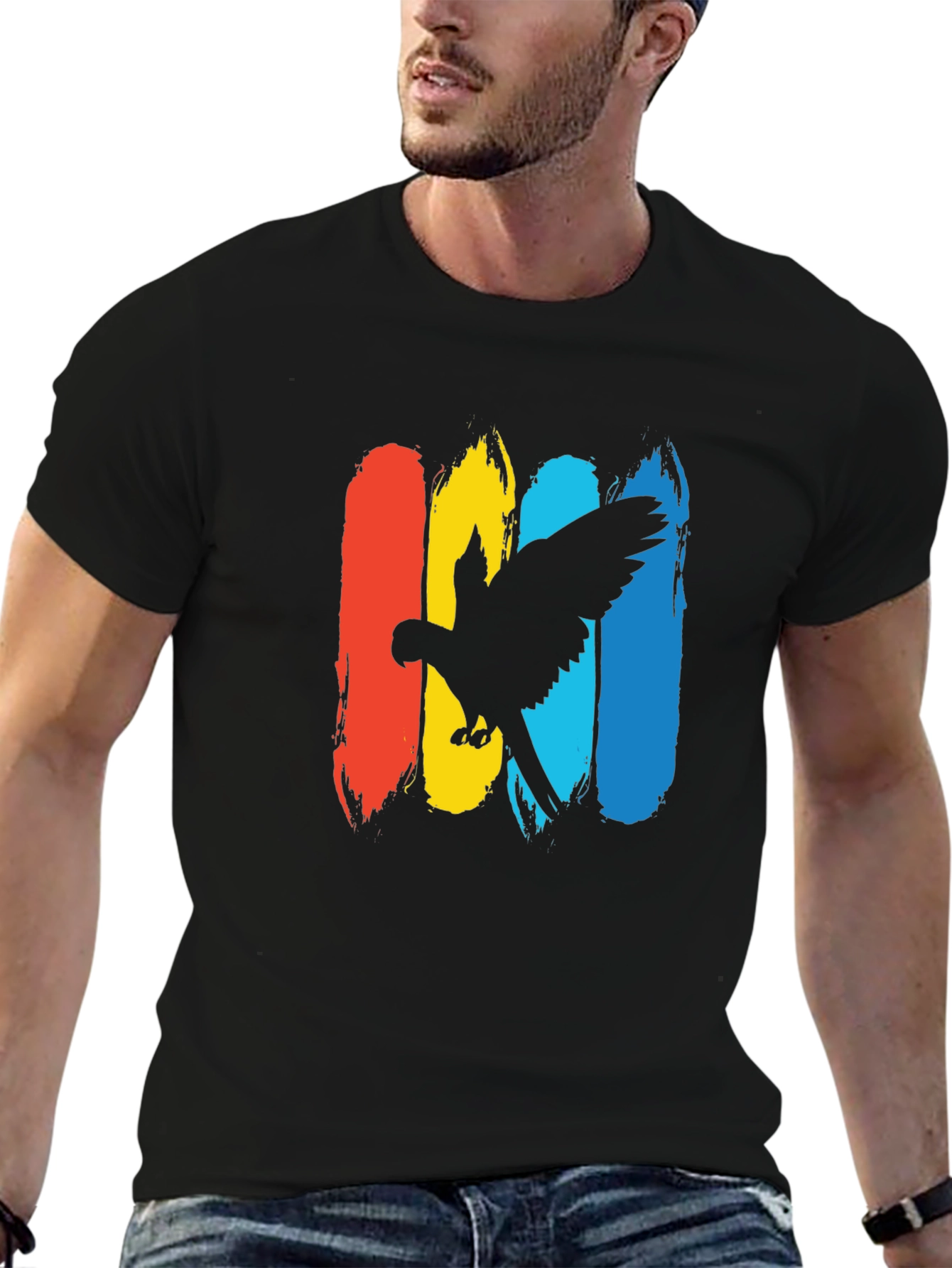Parrot Silhouette Graphic T-Shirt