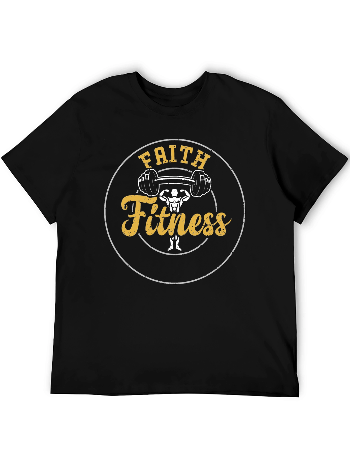 Faith Fitness Black T-Shirt - Inspirational Gym Wear
