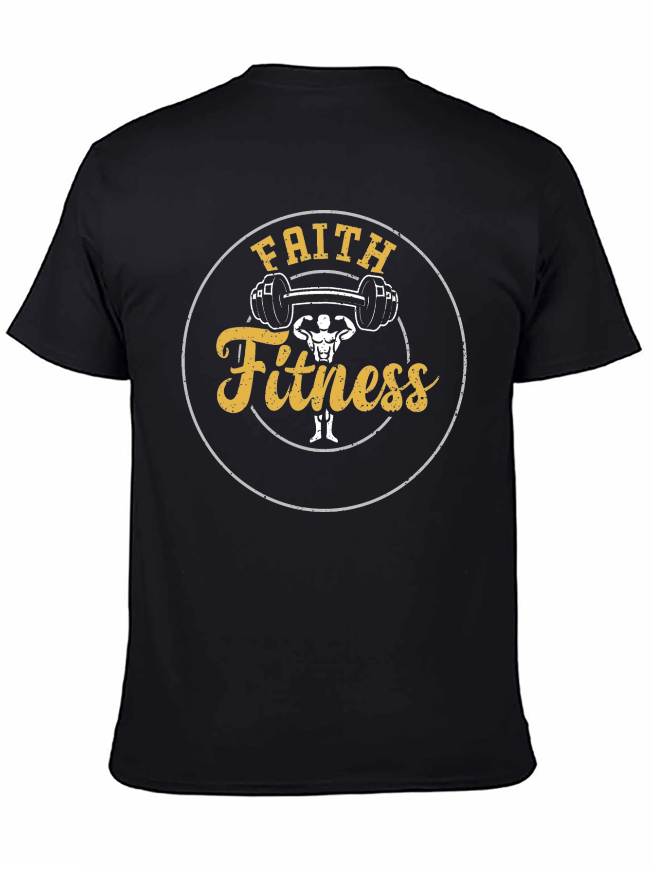 Faith Fitness Black T-Shirt - Inspirational Gym Wear