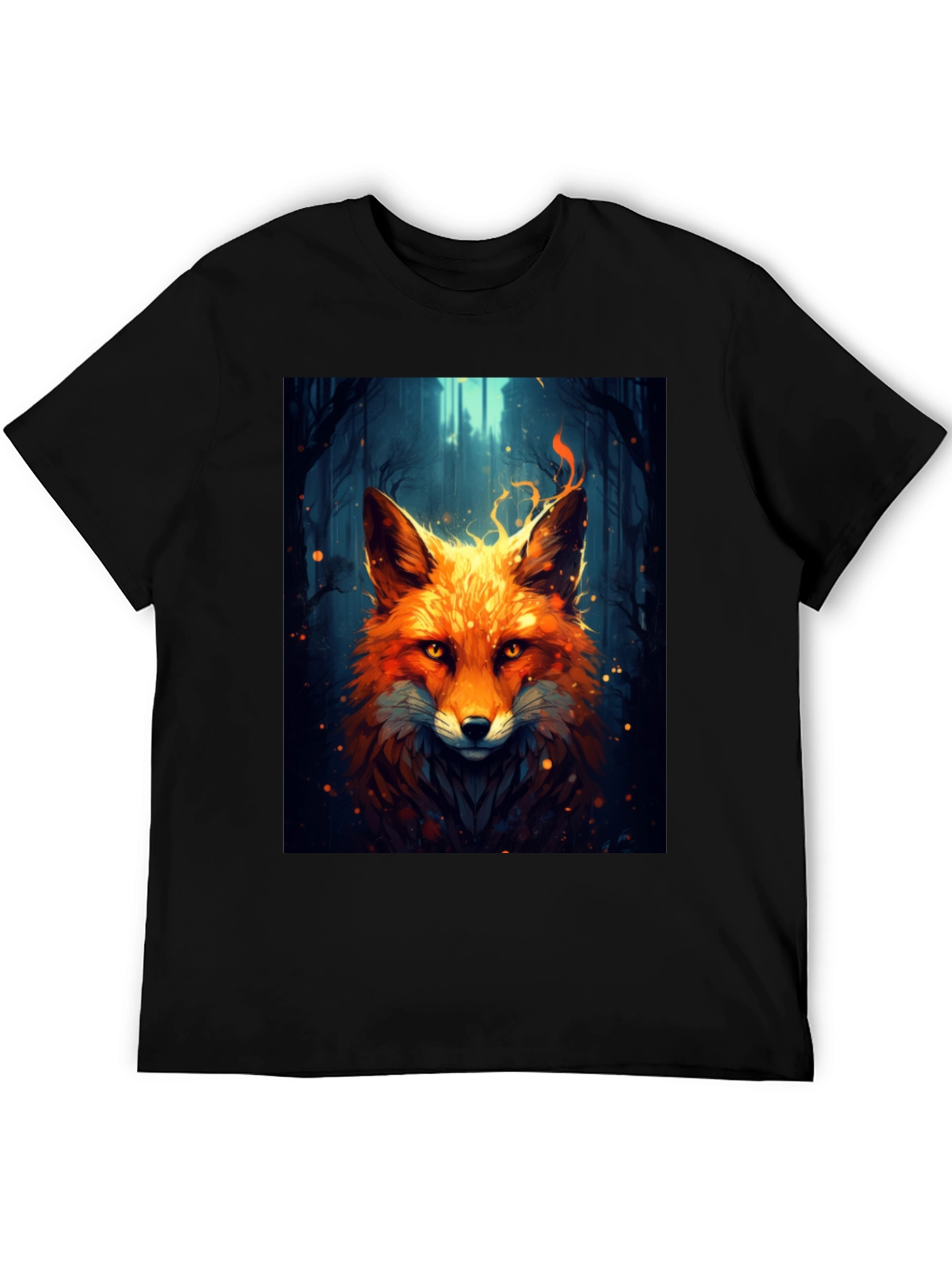 Fiery Fox Graphic Tee - Bold Animal Print Shirt