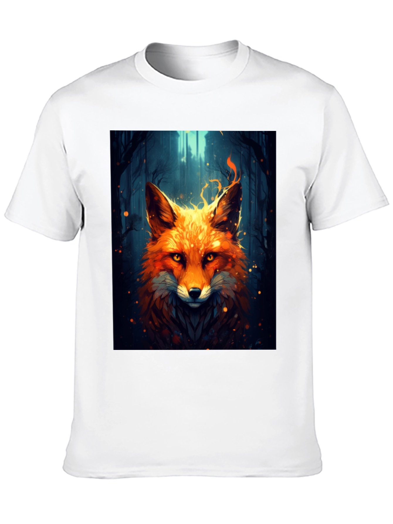 Fiery Fox Graphic Tee - Bold Animal Print Shirt