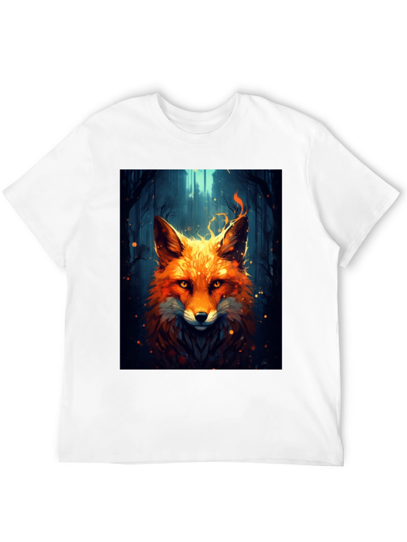 Fiery Fox Graphic Tee - Bold Animal Print Shirt