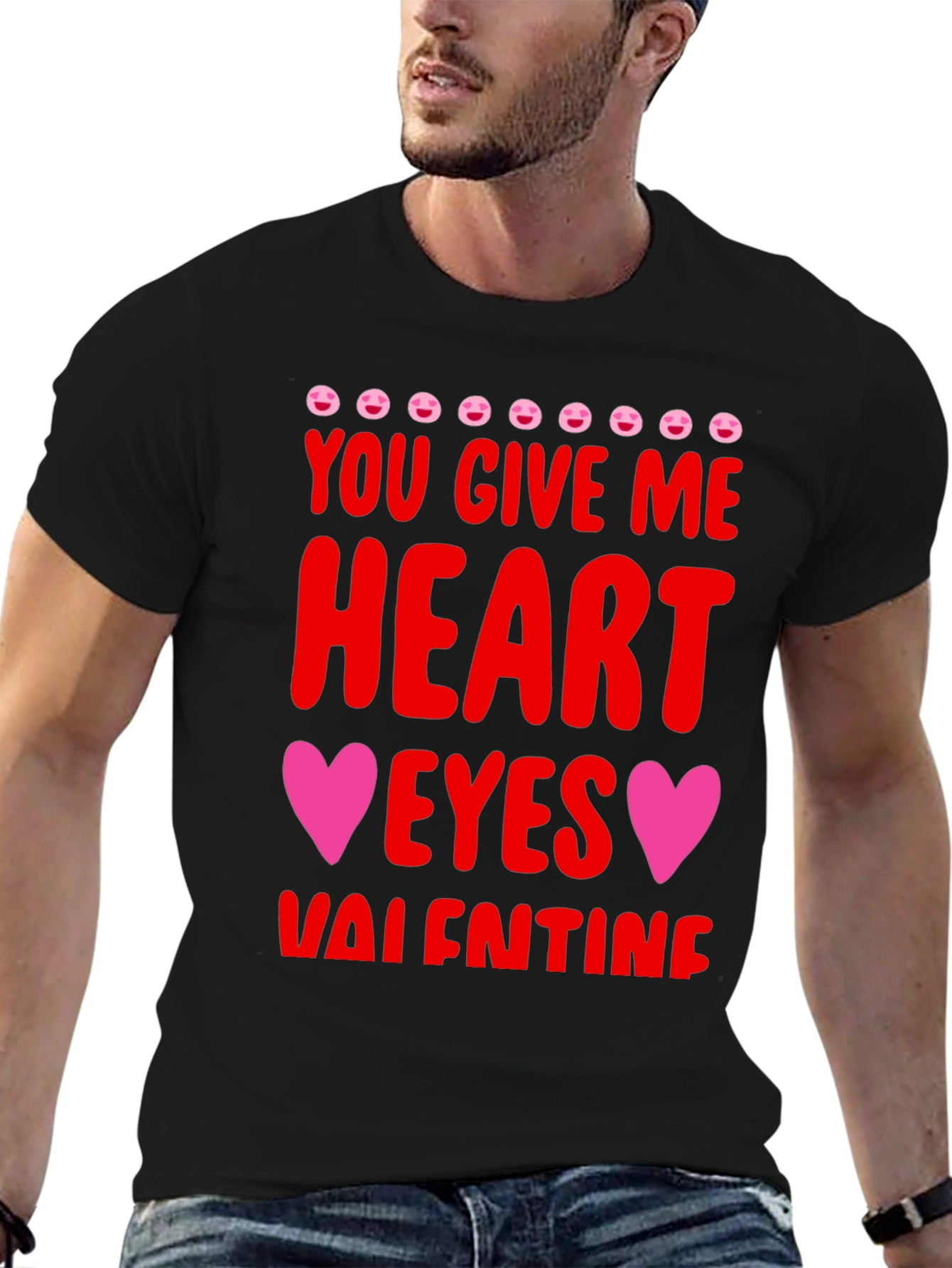 Heart Eyes Valentines Day Graphic Tee