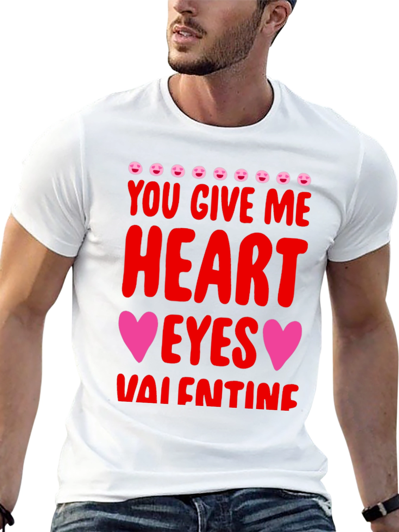 Heart Eyes Valentines Day Graphic Tee