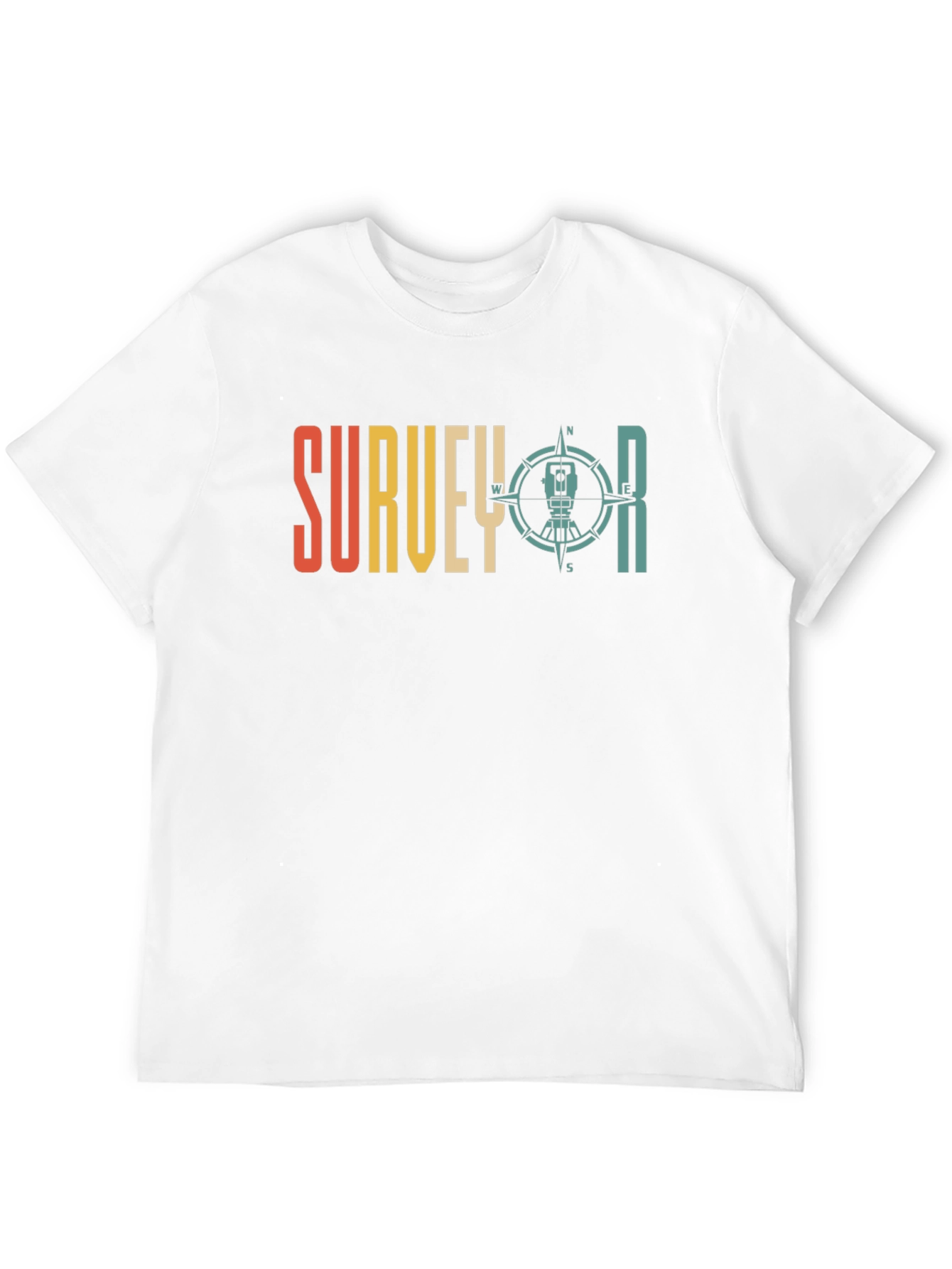 Surveyor Compass Graphic Tee - Black Crew Neck