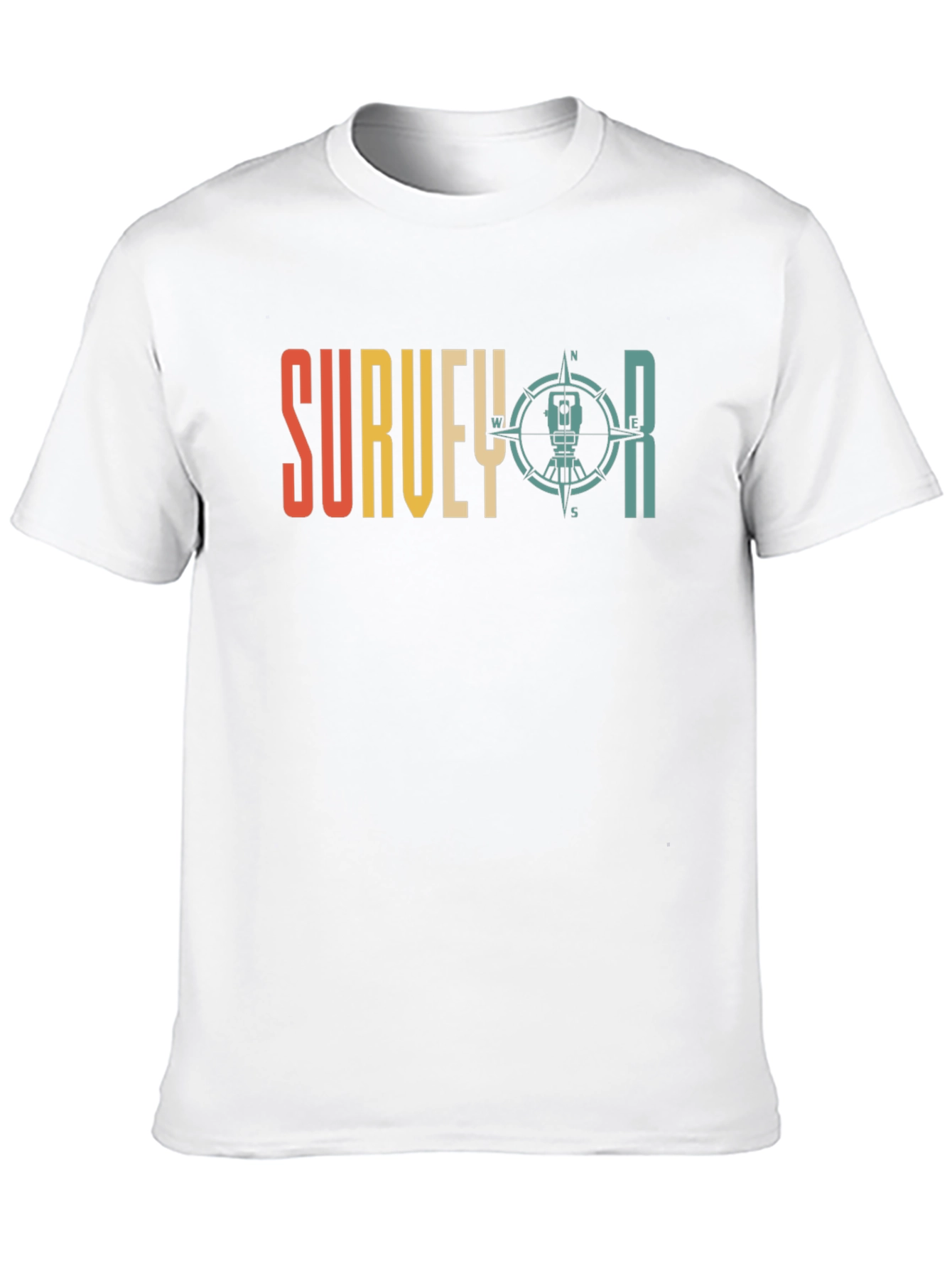 Surveyor Compass Graphic Tee - Black Crew Neck