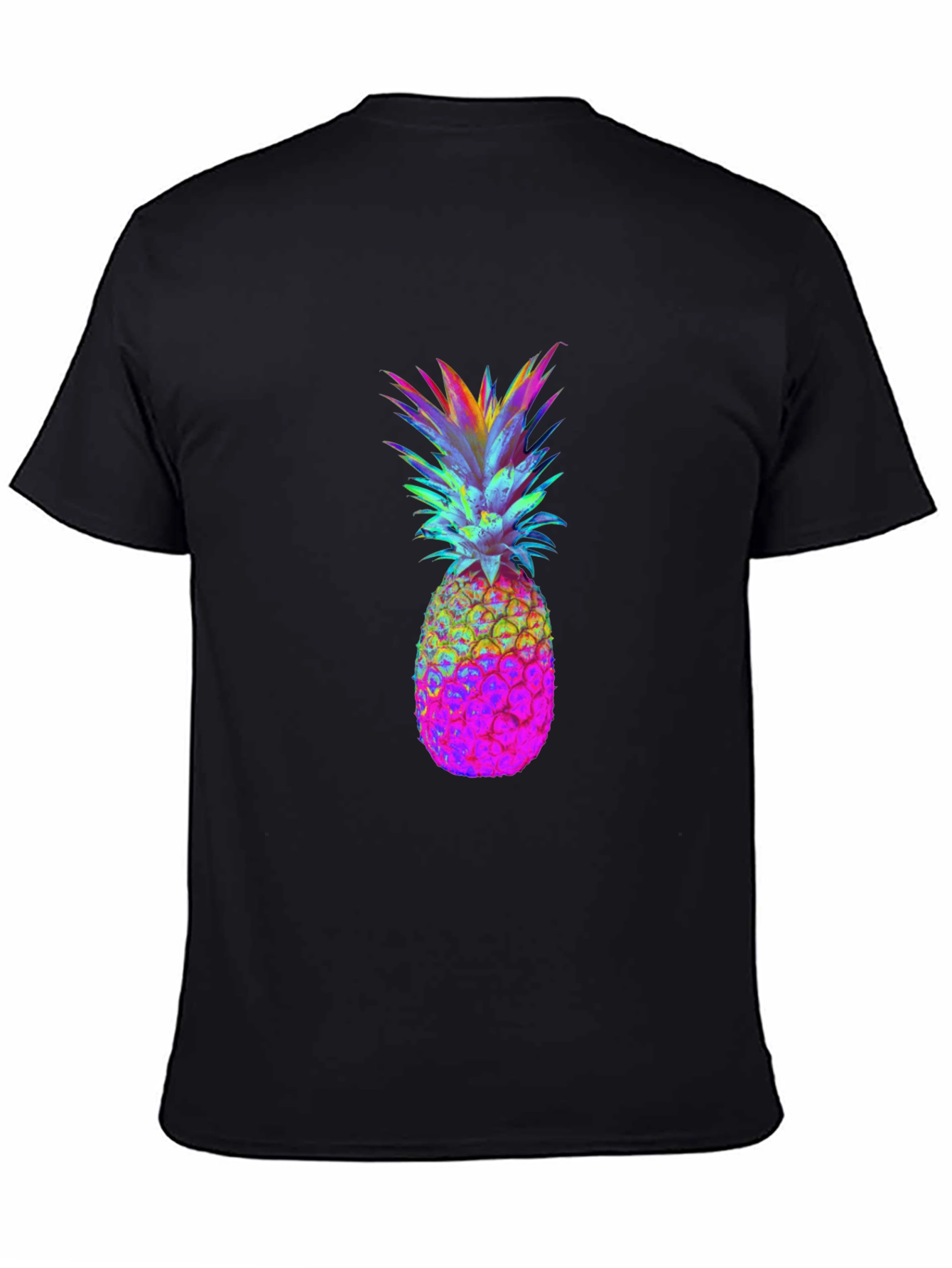 Rainbow Pineapple Graphic Tee - Black
