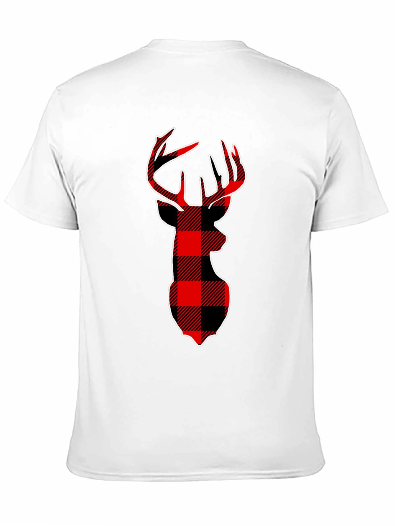 Red Buffalo Plaid Deer Head T-Shirt