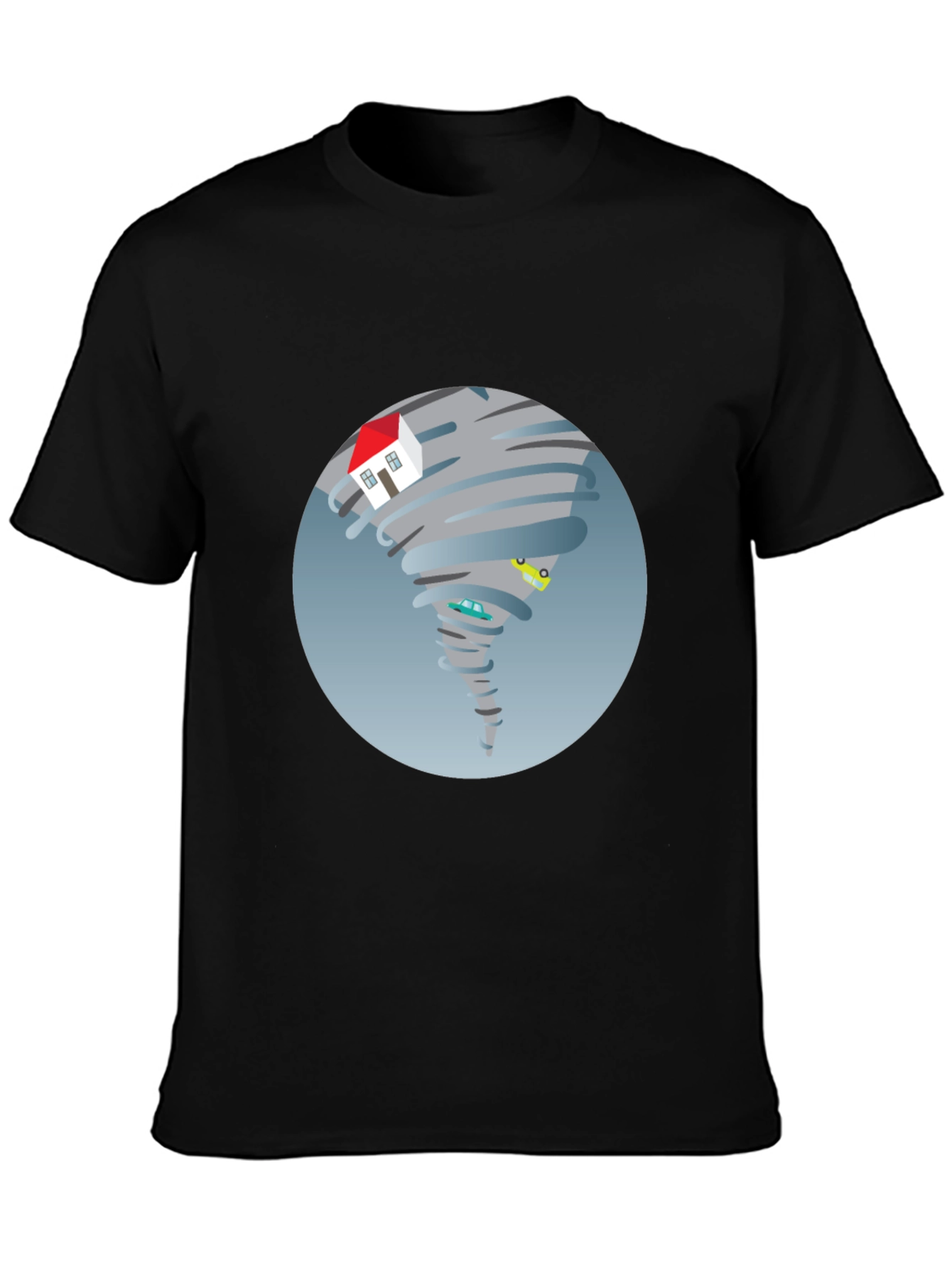 Tornado House T-Shirt - Novelty Graphic Tee