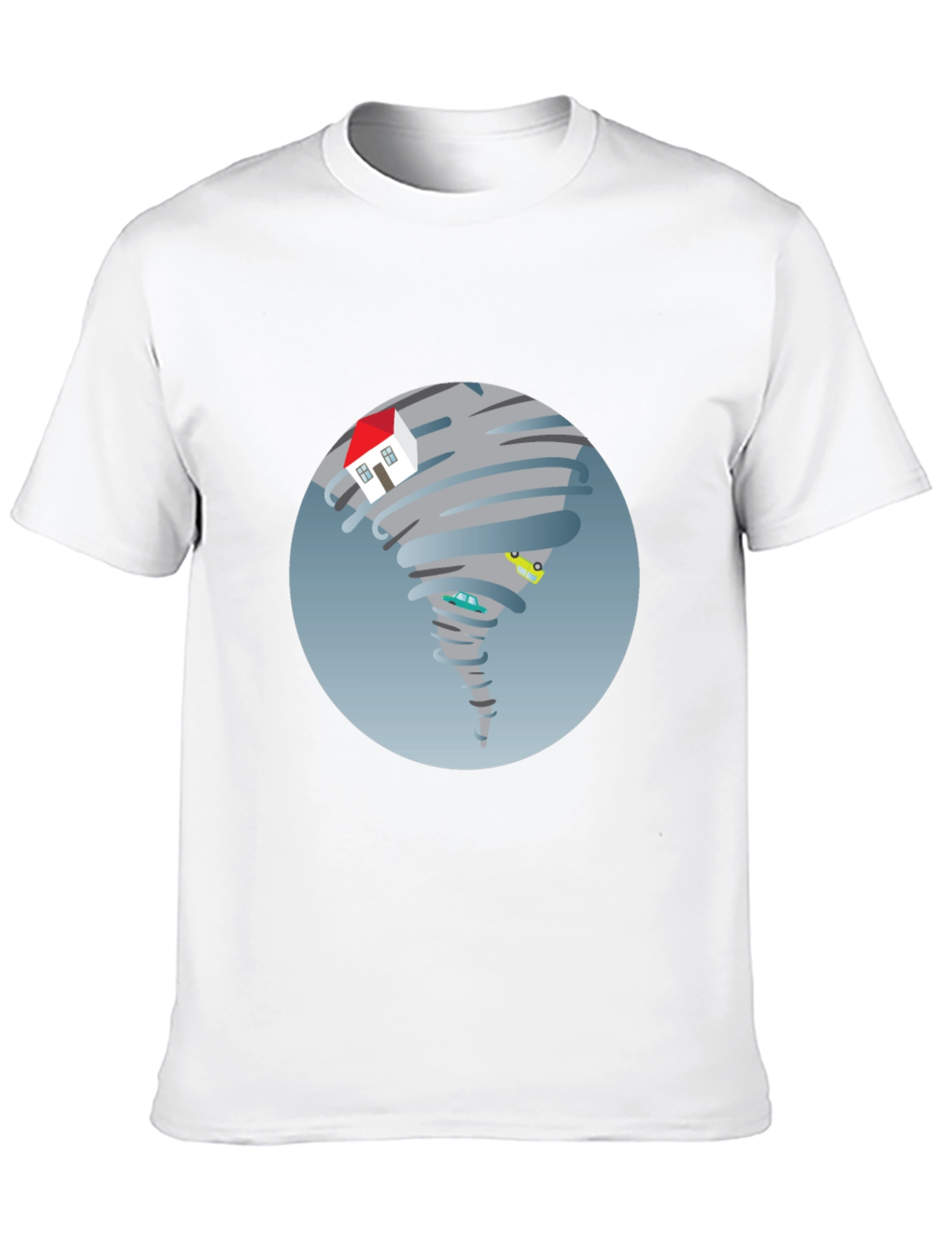 Tornado House T-Shirt - Novelty Graphic Tee