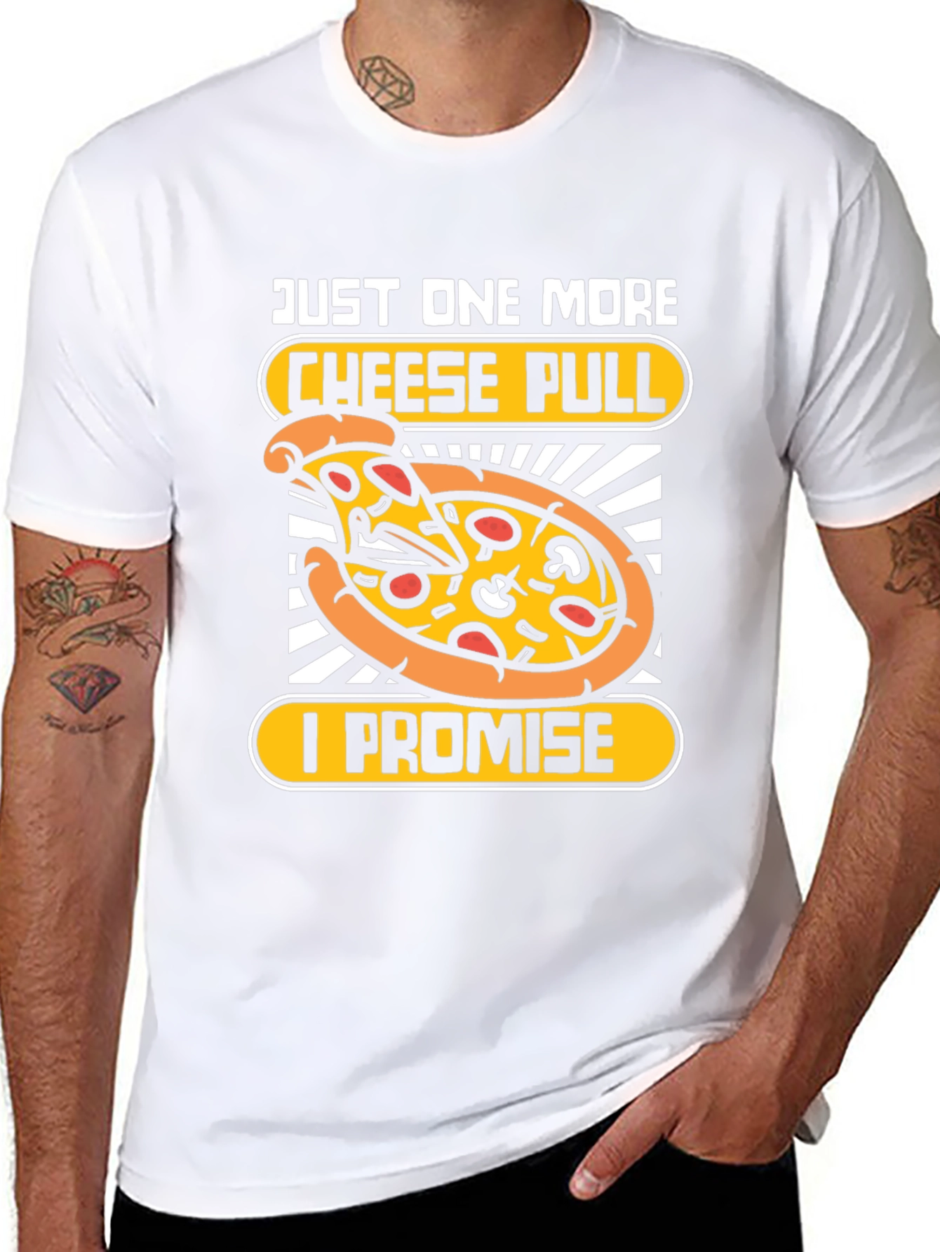 Just One More Cheese Pull Pizza Graphic Tee