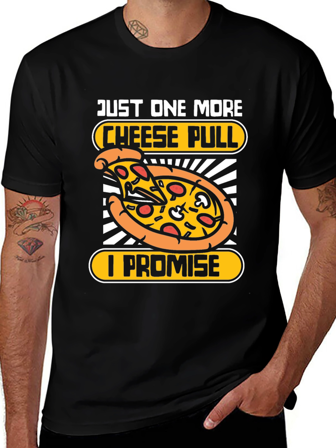 Just One More Cheese Pull Pizza Graphic Tee