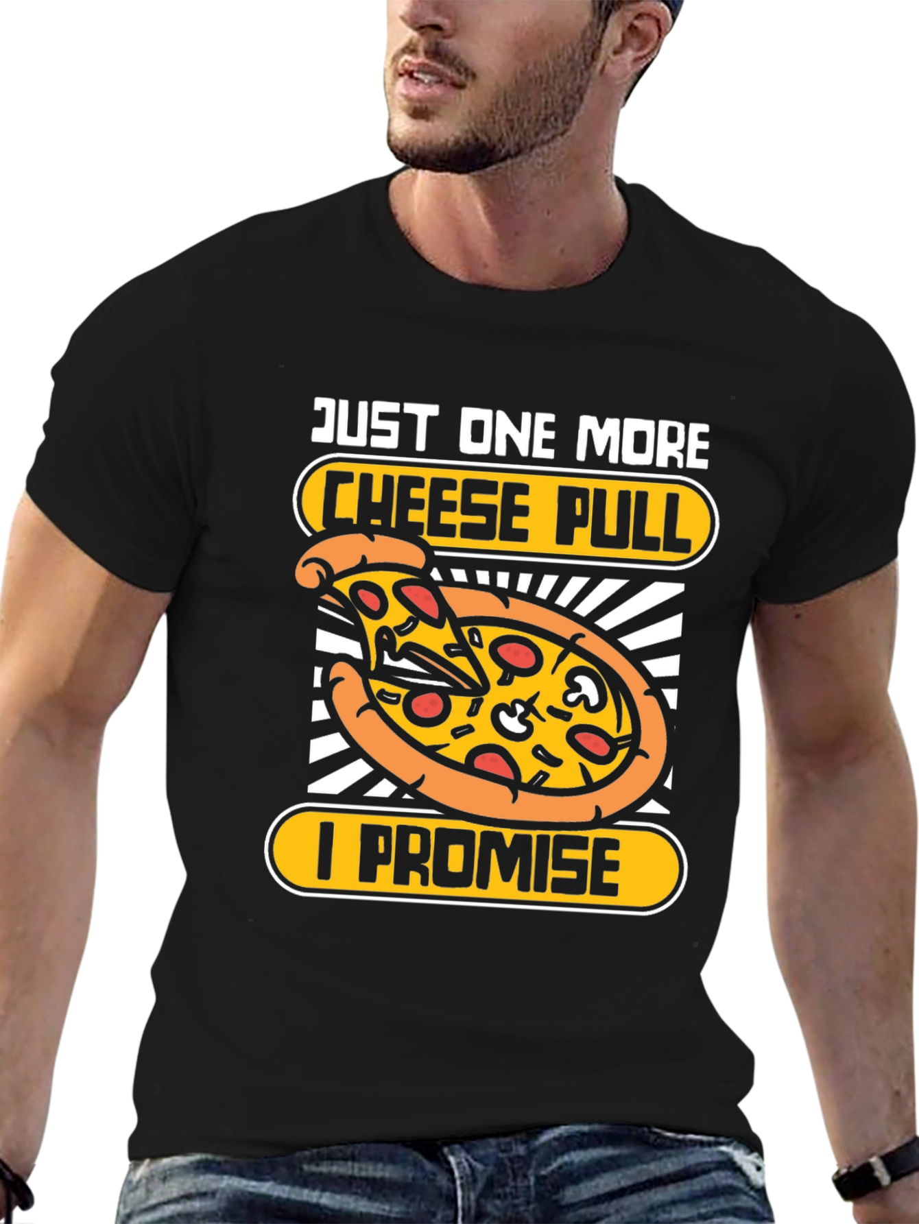 Just One More Cheese Pull Pizza Graphic Tee
