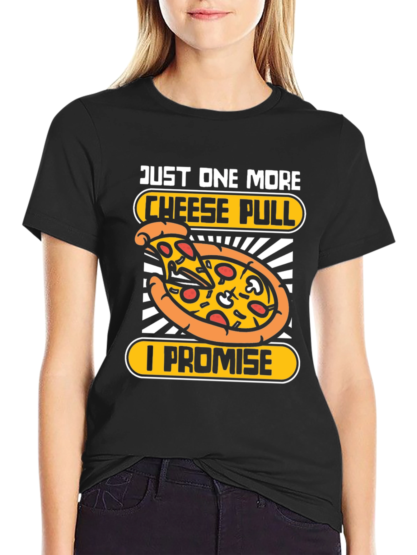 Just One More Cheese Pull Pizza Graphic Tee