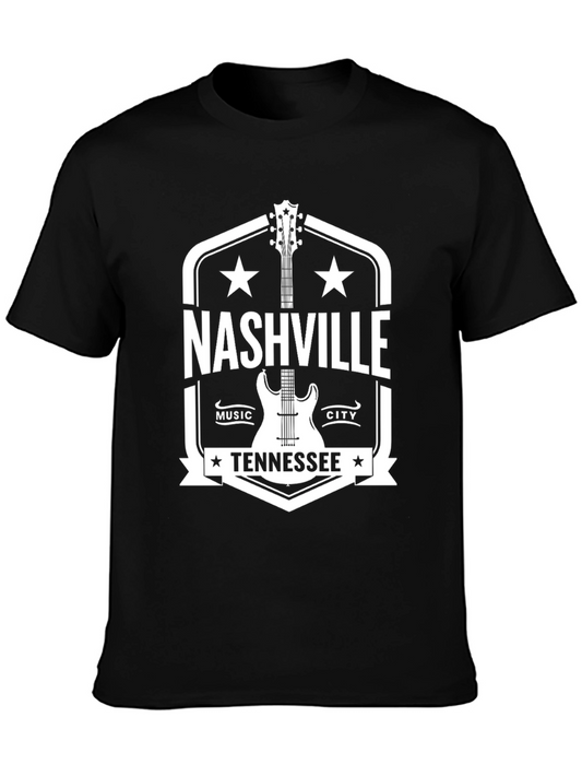 Nashville Tennessee Music City Guitar T-Shirt