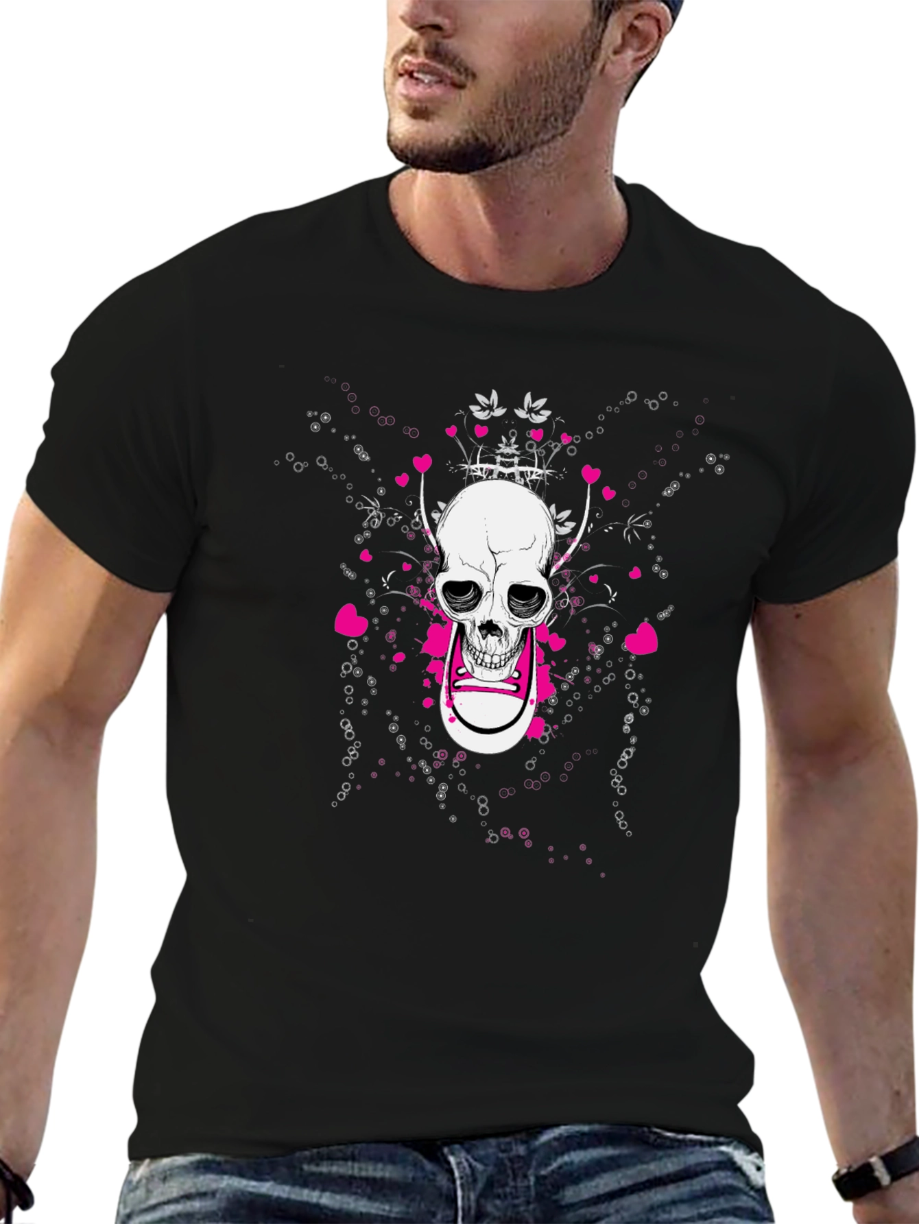 Skull Sneaker Graphic Tee - Edgy Style