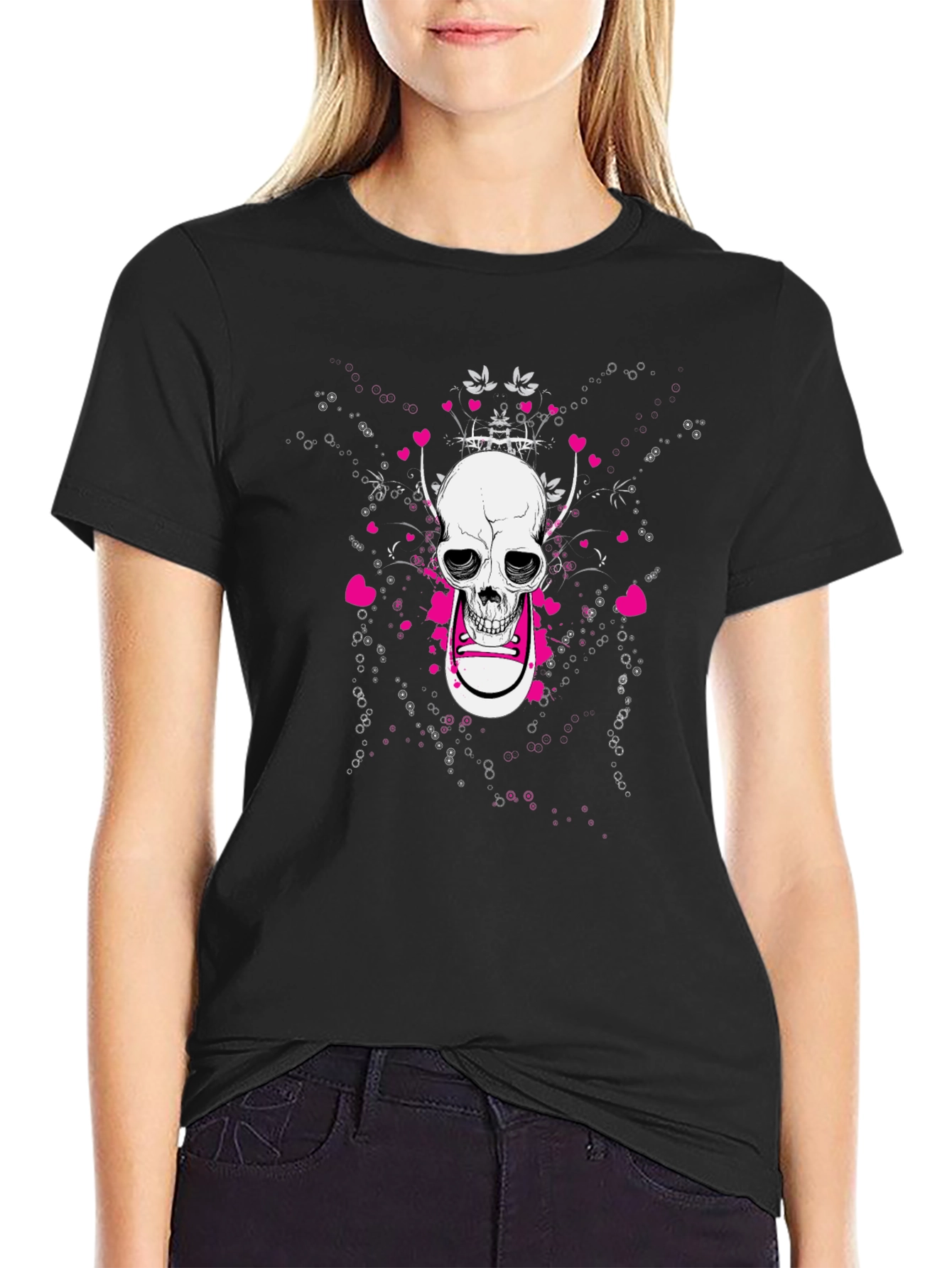 Skull Sneaker Graphic Tee - Edgy Style