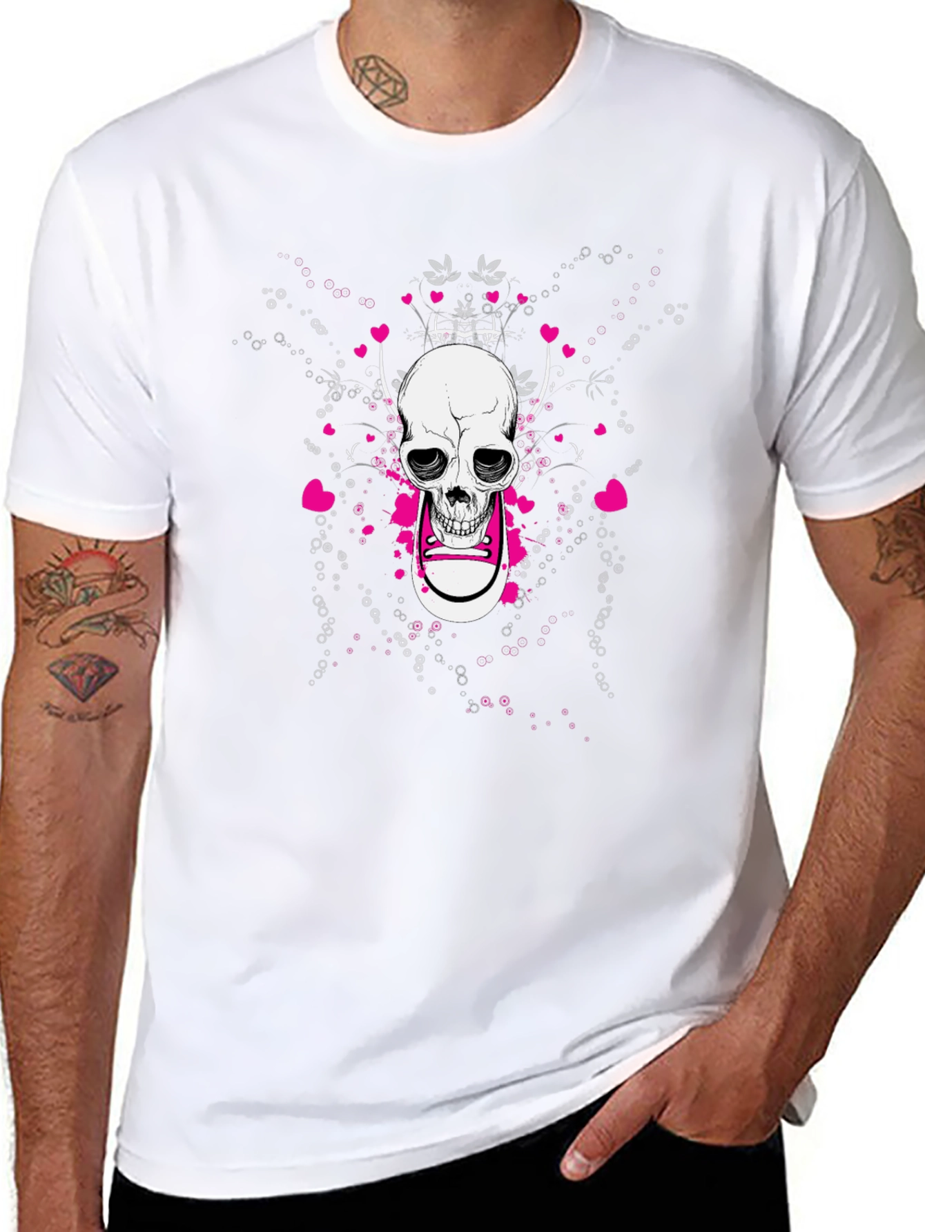 Skull Sneaker Graphic Tee - Edgy Style