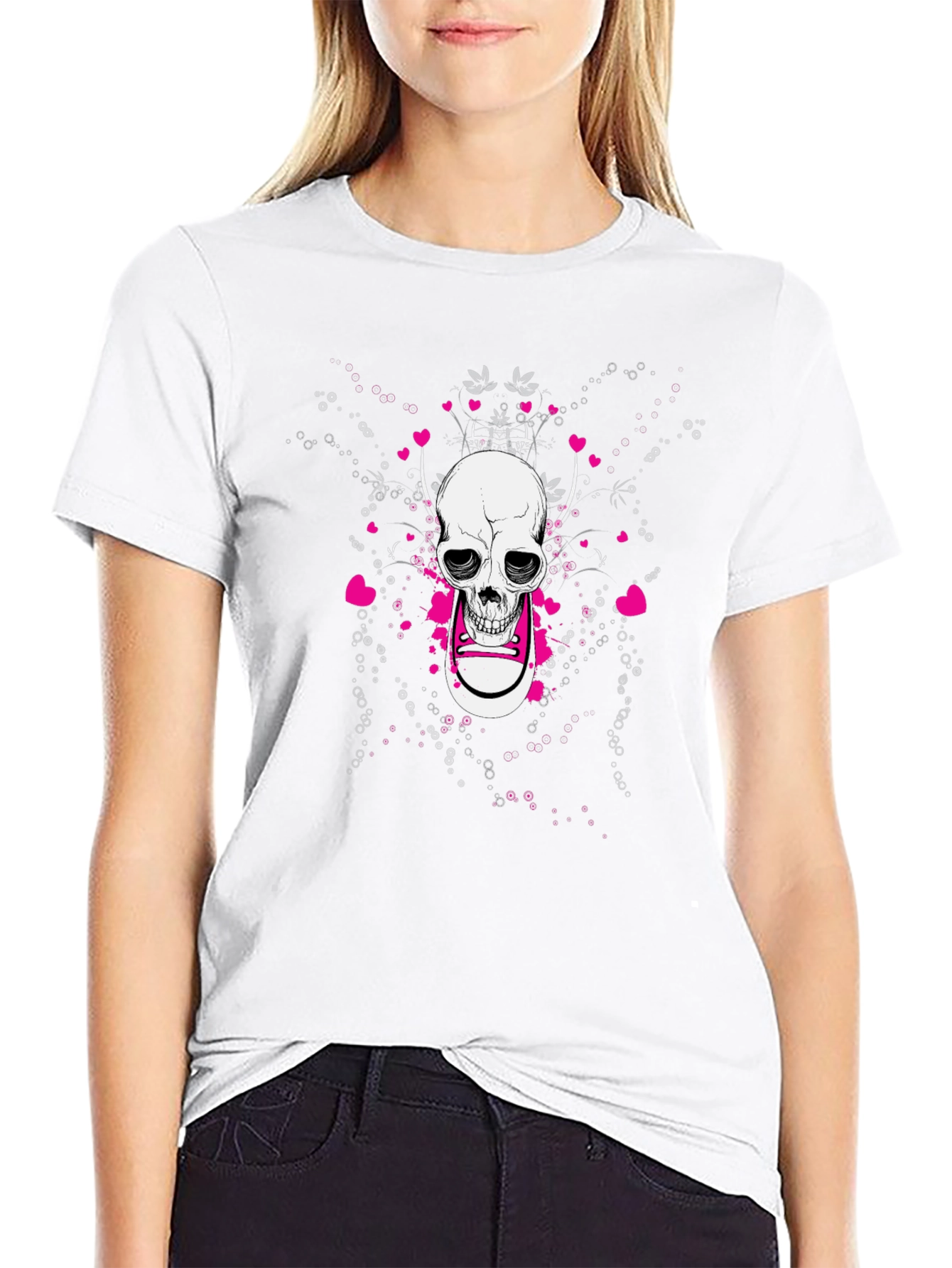 Skull Sneaker Graphic Tee - Edgy Style