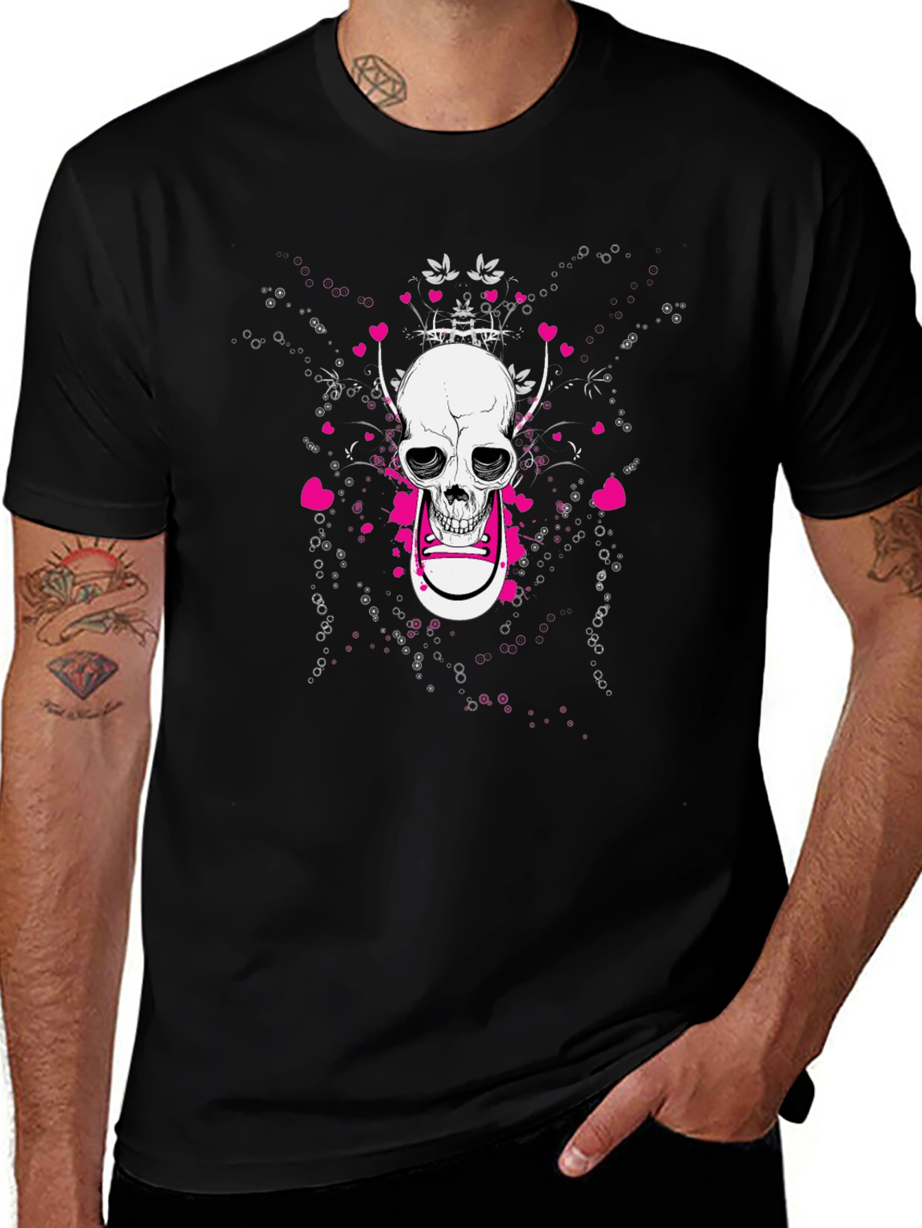 Skull Sneaker Graphic Tee - Edgy Style