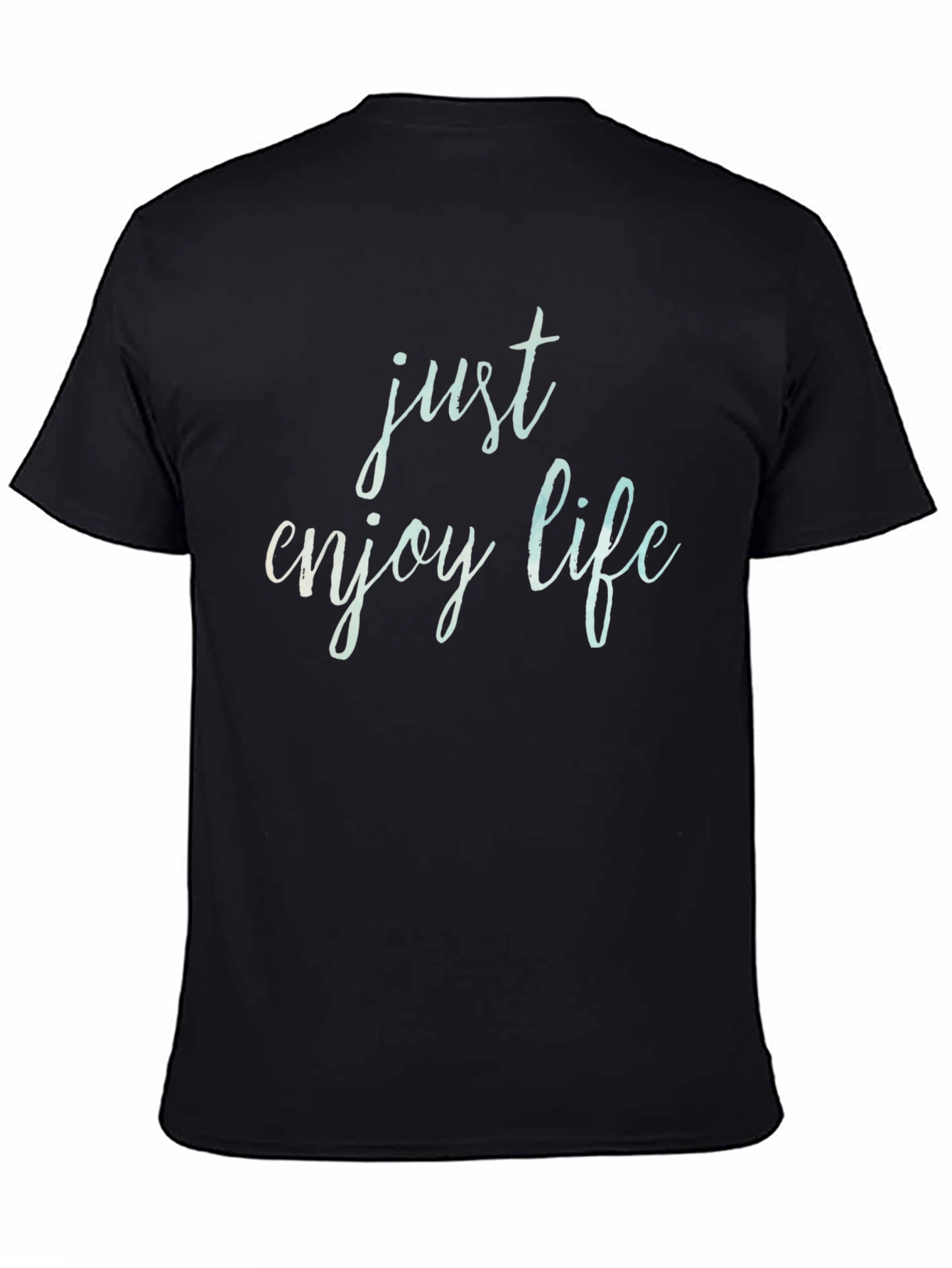 Just Enjoy Life Black Graphic Tee