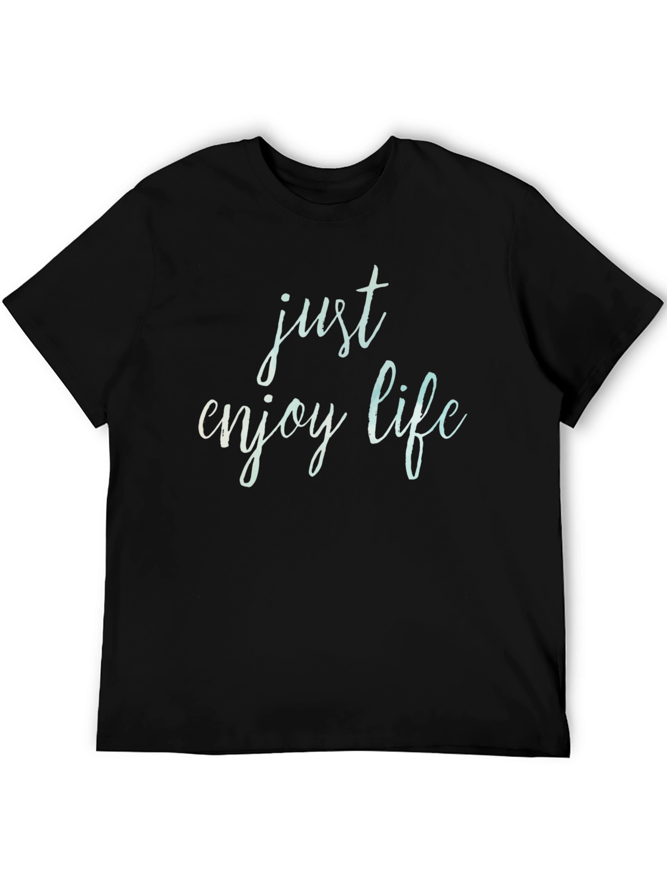 Just Enjoy Life Black Graphic Tee