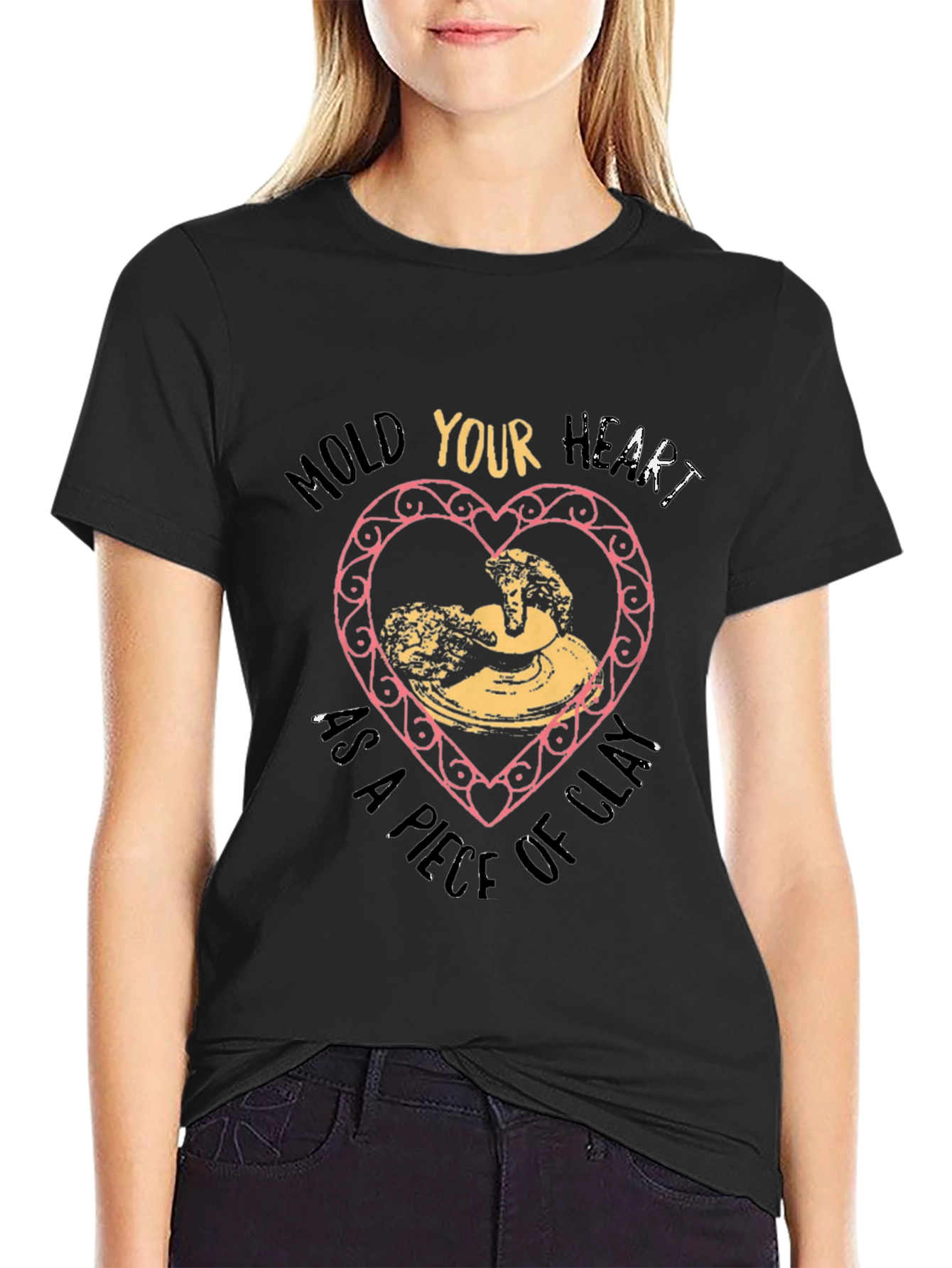 Artisan Pottery Heart T-Shirt - Mold Your Heart