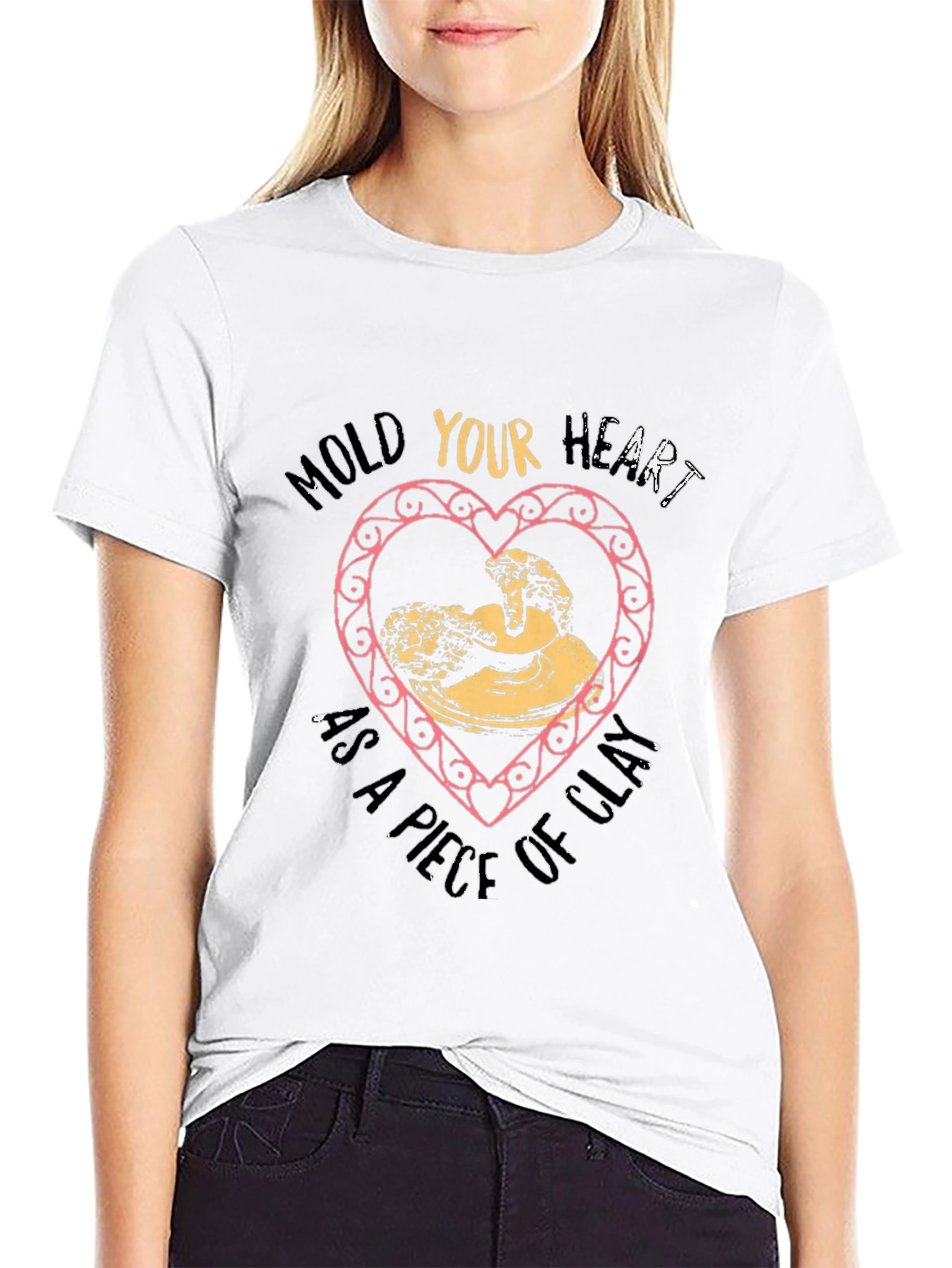 Artisan Pottery Heart T-Shirt - Mold Your Heart