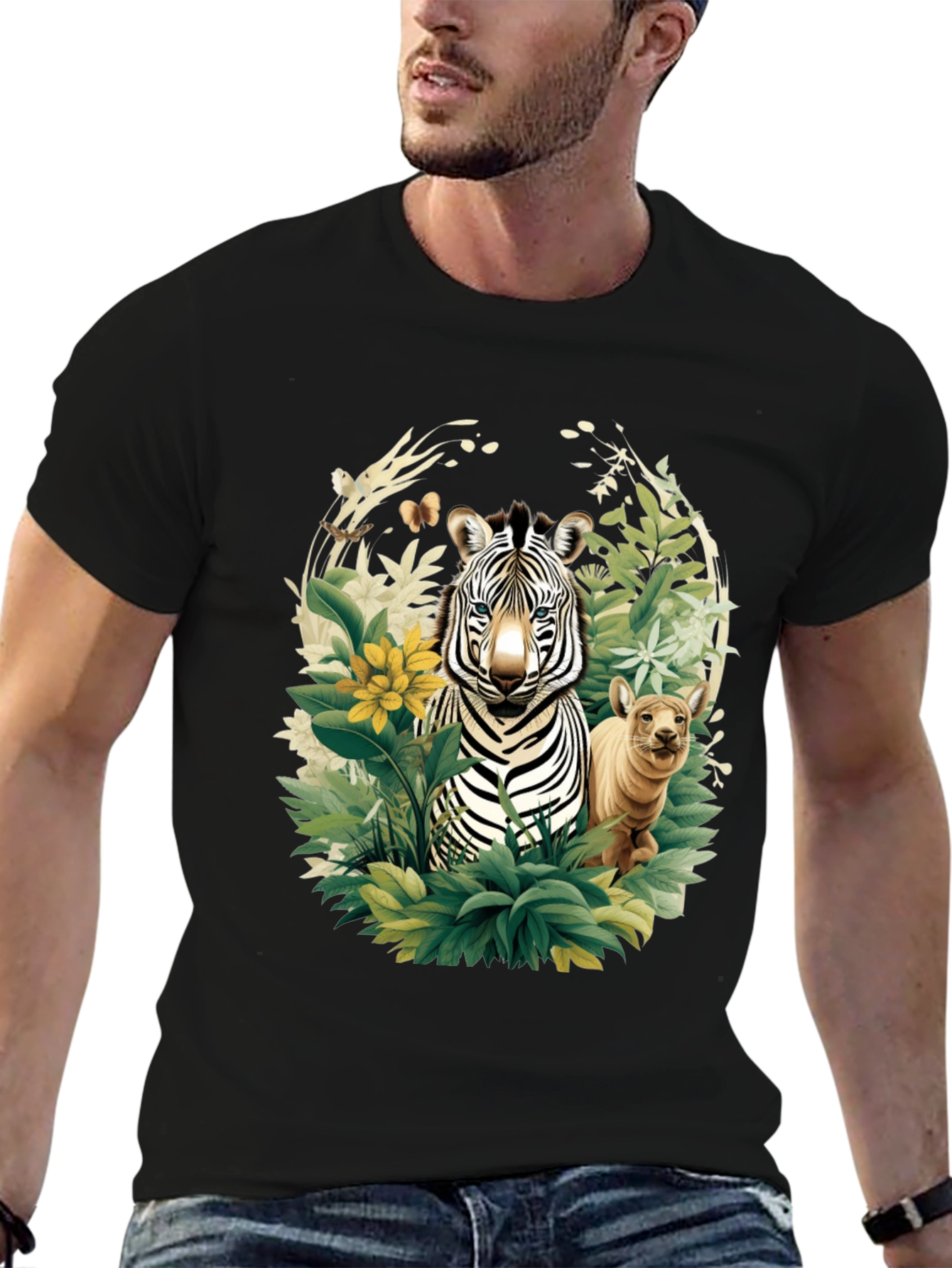 Zebra & Cub Wildlife T-Shirt - Unique Animal Design
