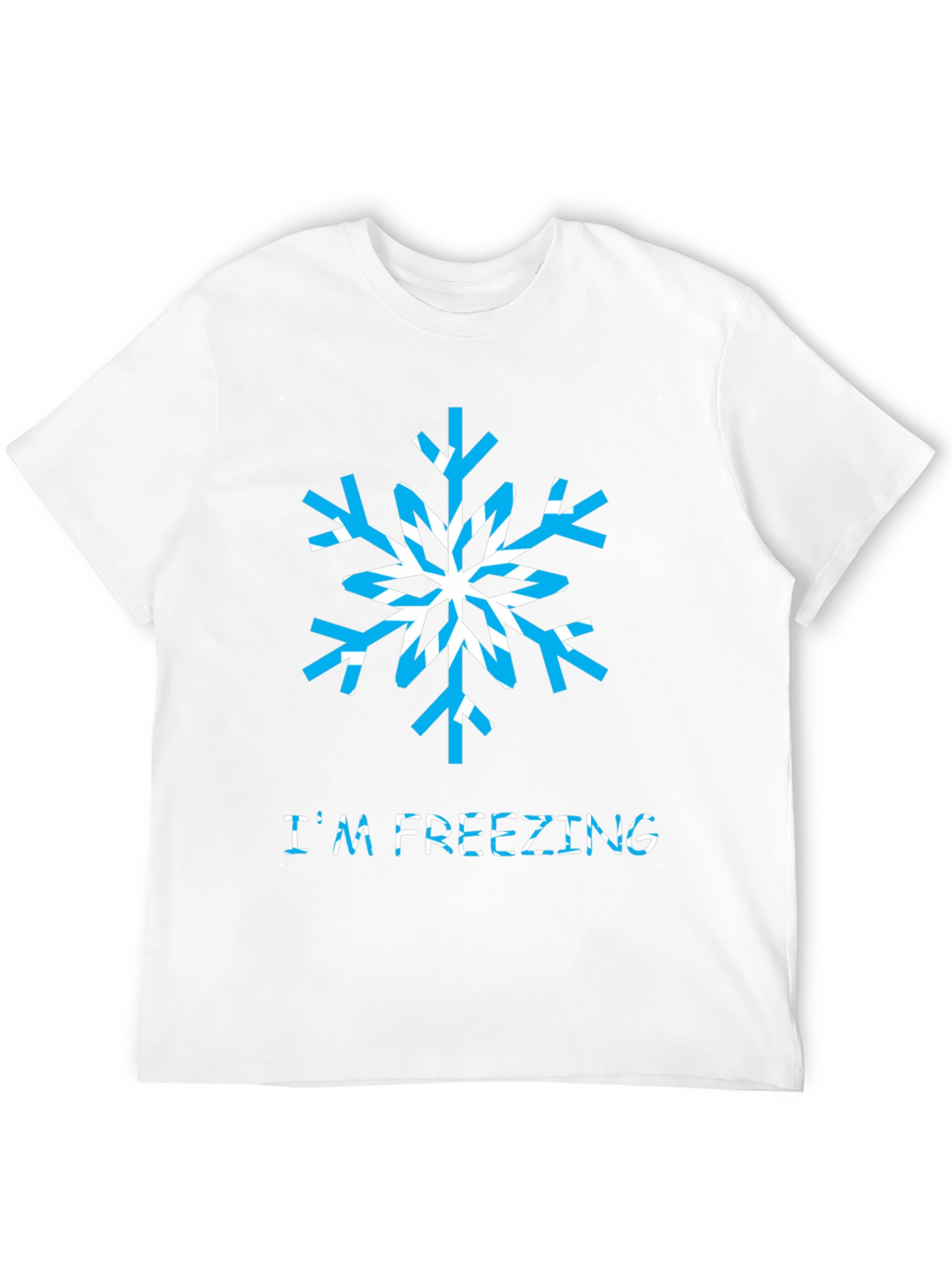 Im Freezing Graphic Tee - Novelty Snowflake Shirt