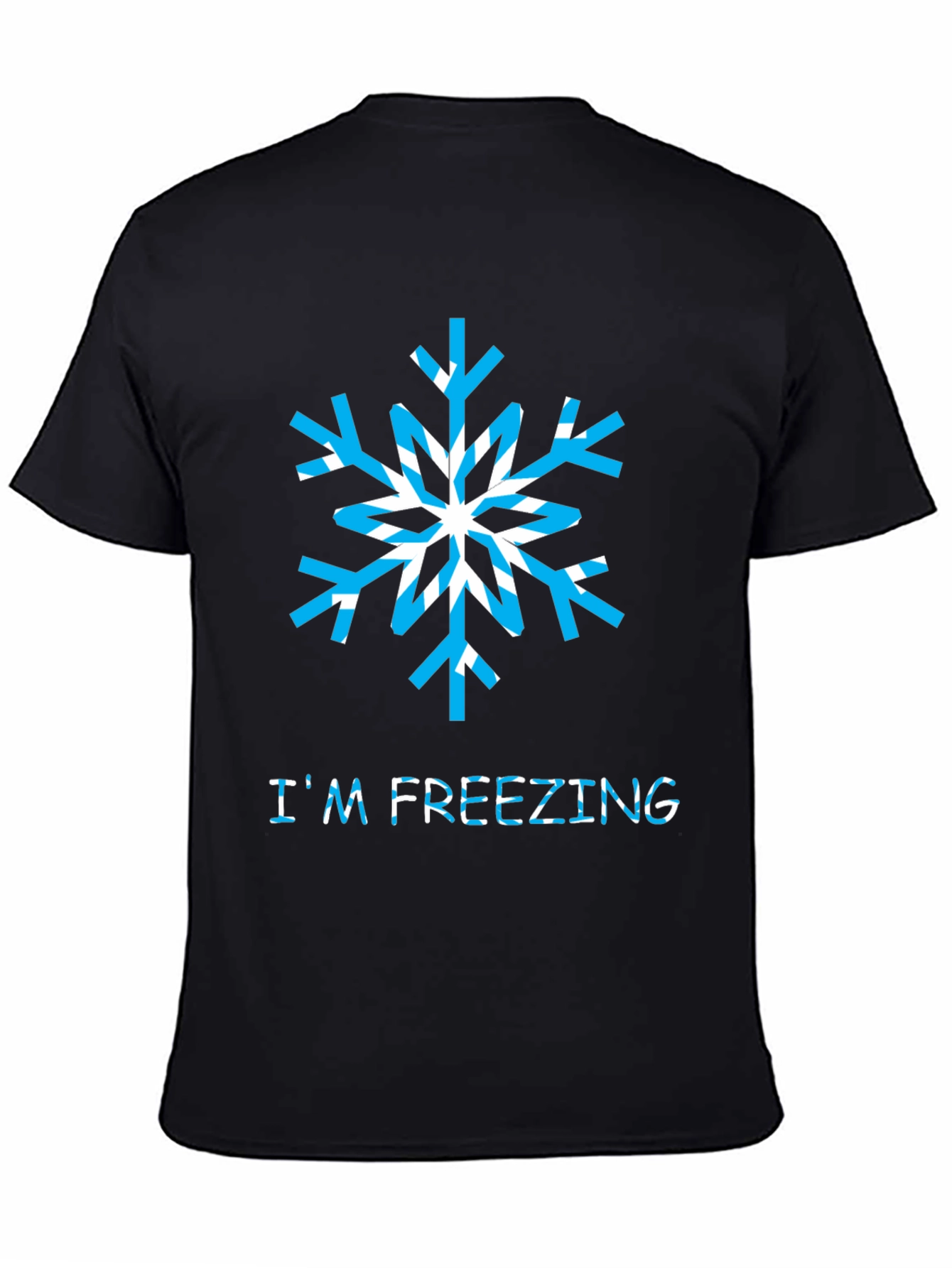 Im Freezing Graphic Tee - Novelty Snowflake Shirt