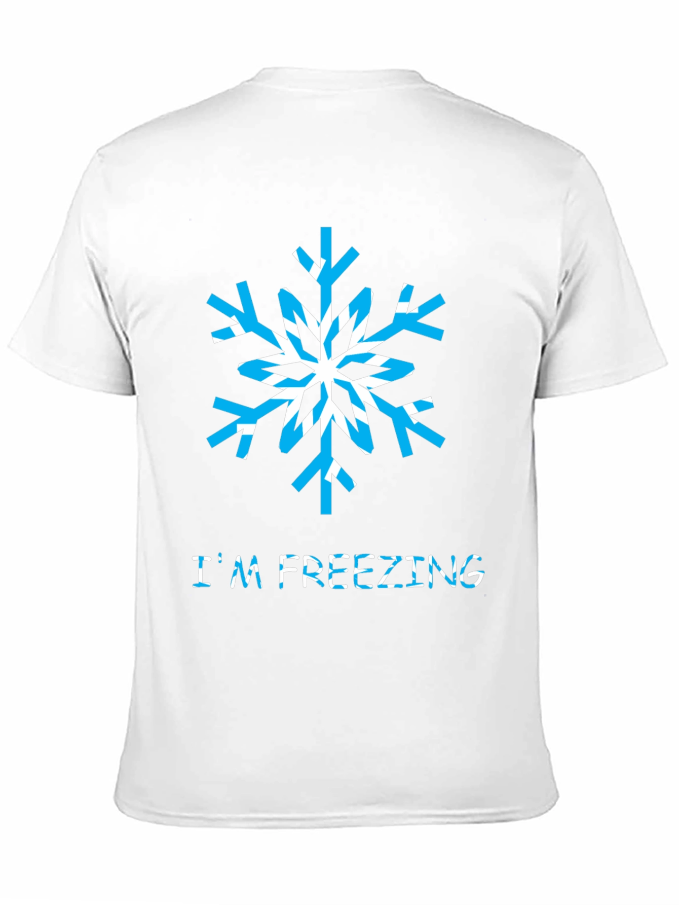 Im Freezing Graphic Tee - Novelty Snowflake Shirt