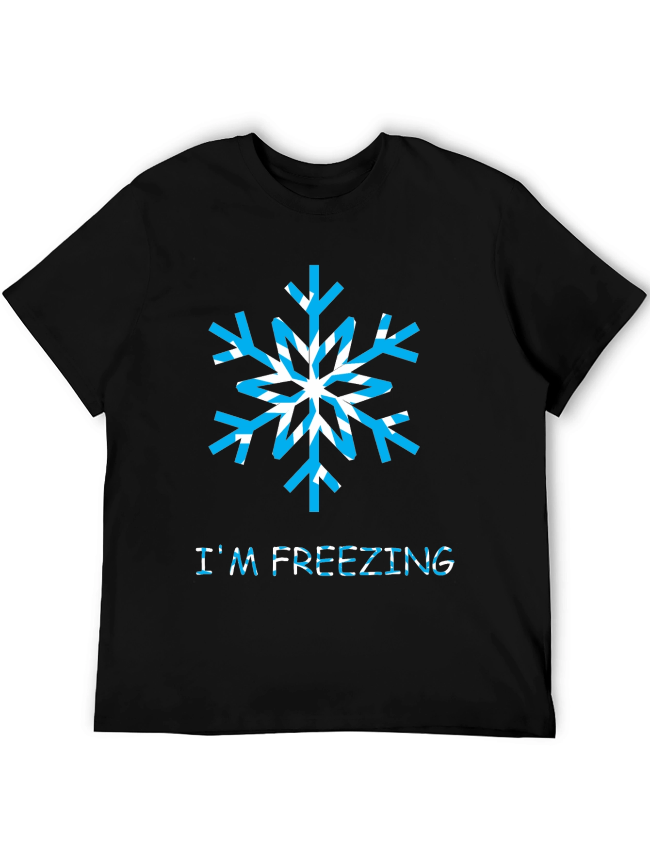 Im Freezing Graphic Tee - Novelty Snowflake Shirt