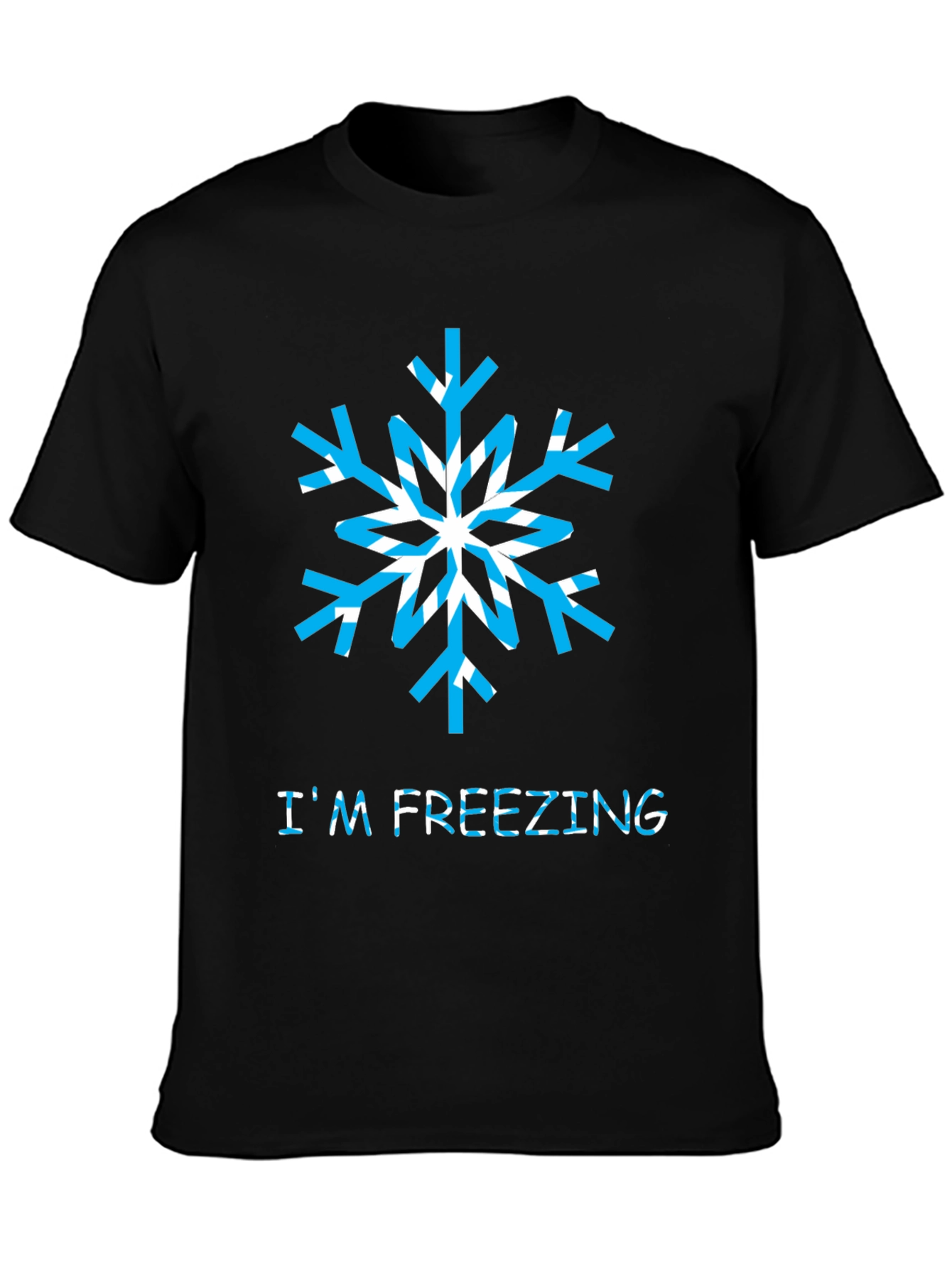 Im Freezing Graphic Tee - Novelty Snowflake Shirt