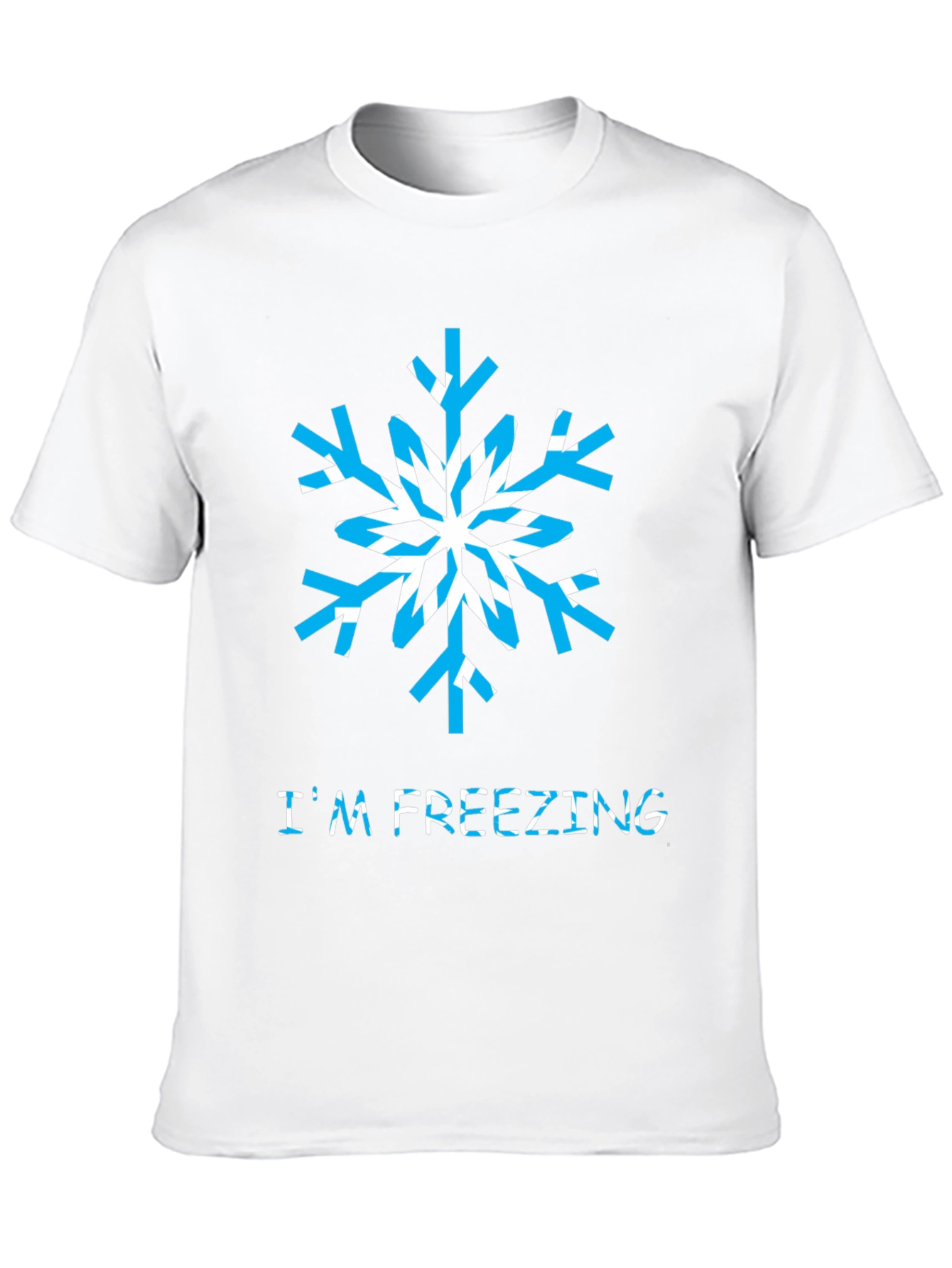 Im Freezing Graphic Tee - Novelty Snowflake Shirt