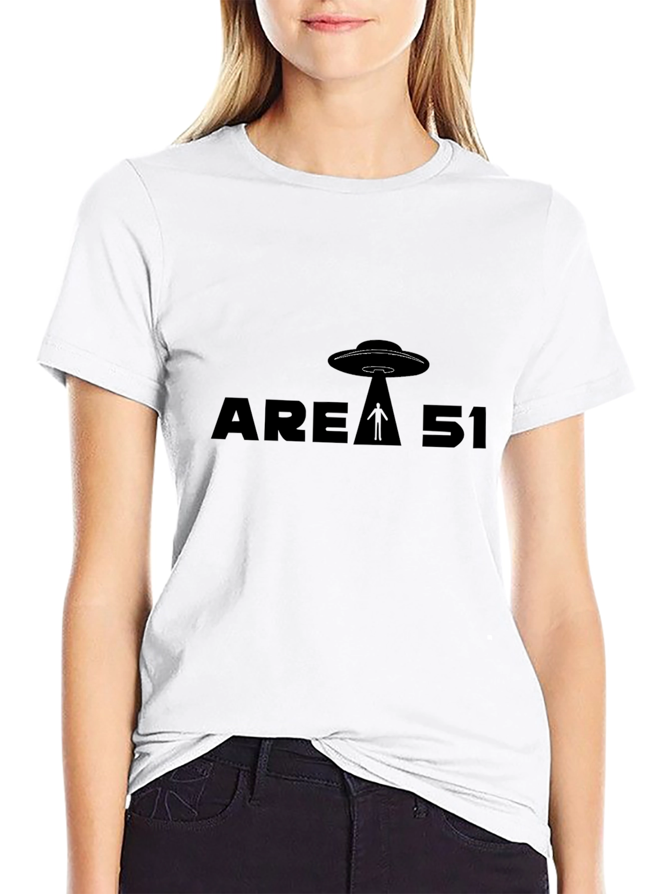 Area 51 UFO T-Shirt - Black Graphic Tee