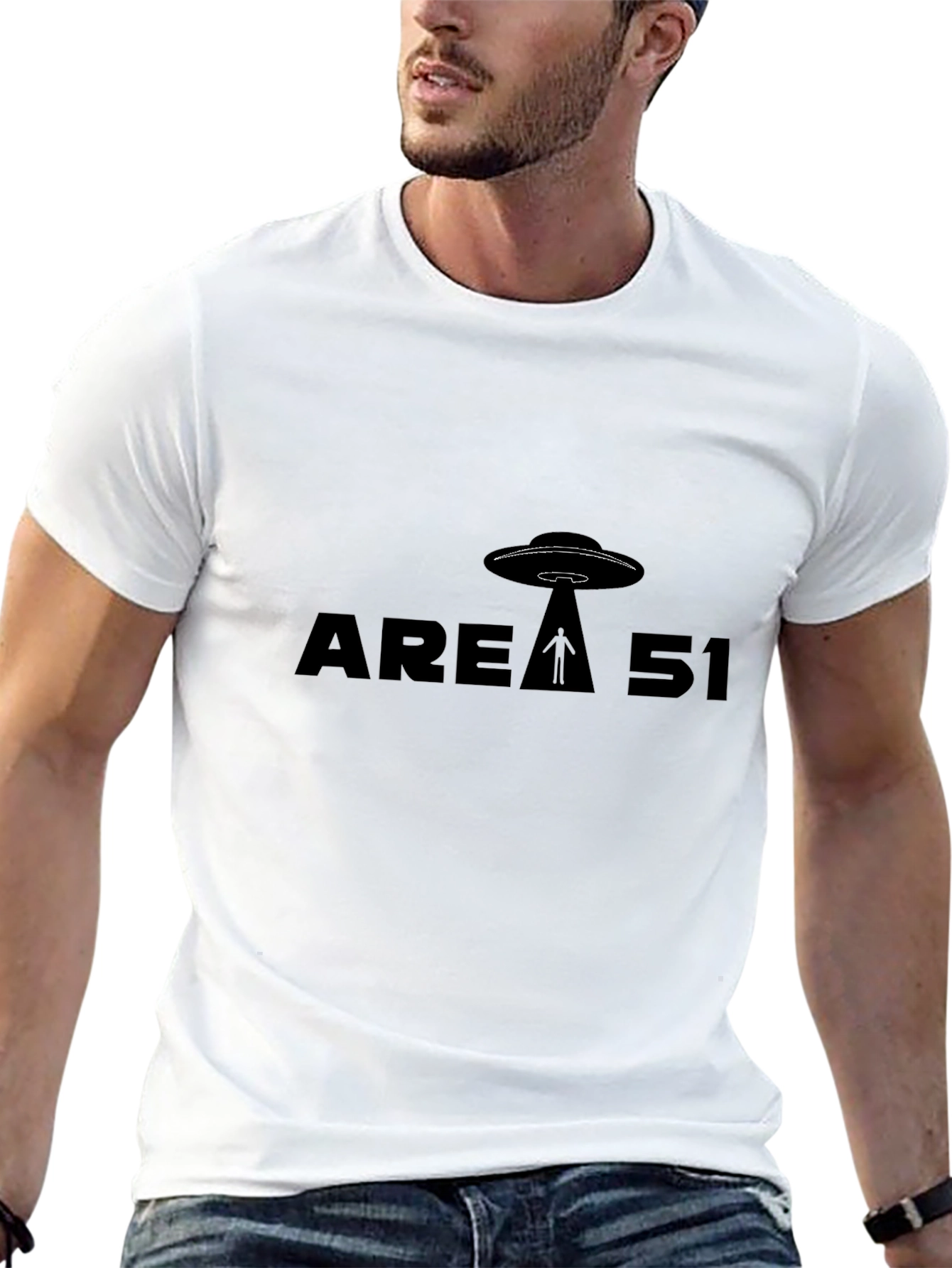 Area 51 UFO T-Shirt - Black Graphic Tee