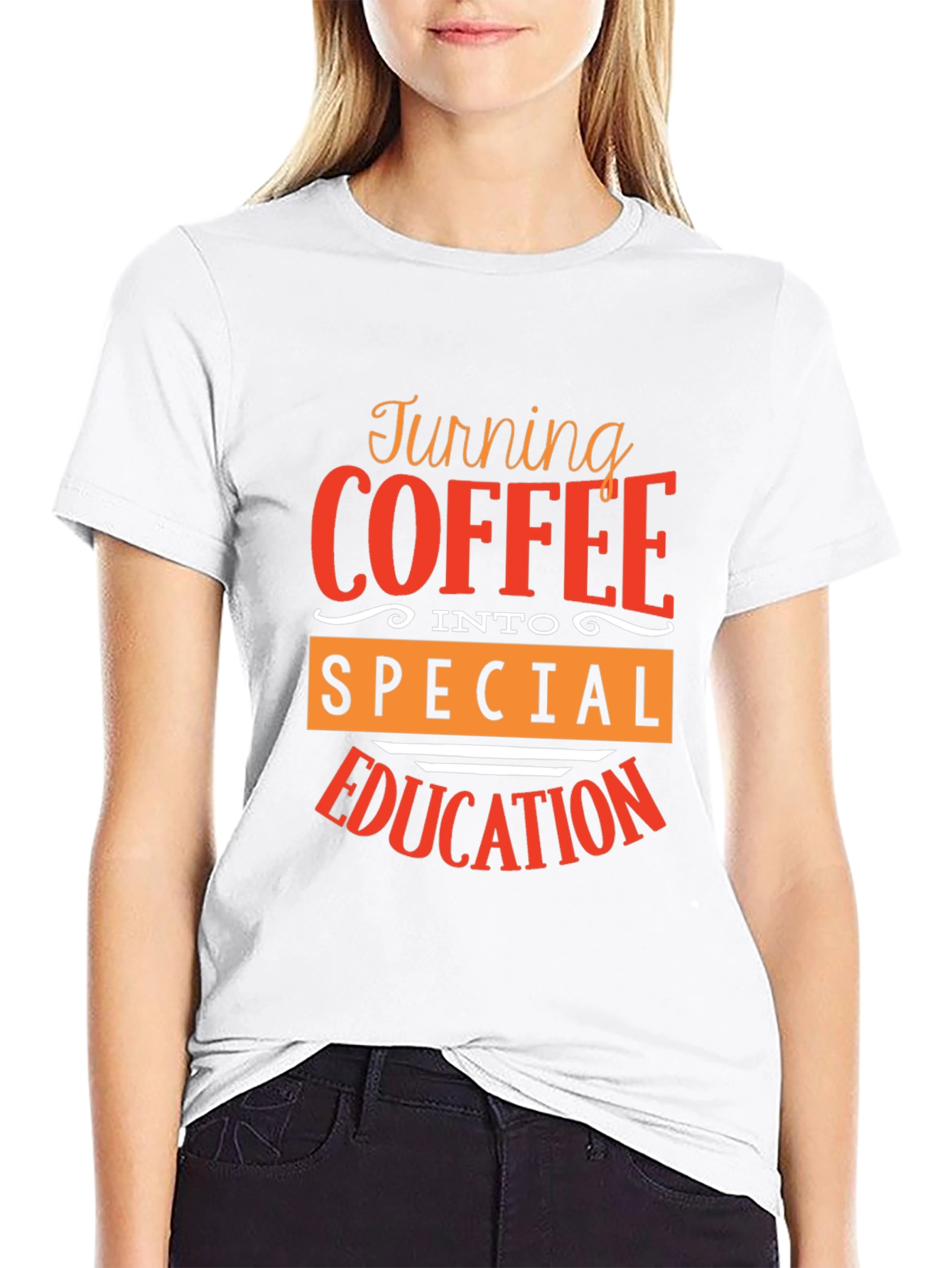Coffee to Special Education Black T-Shirt