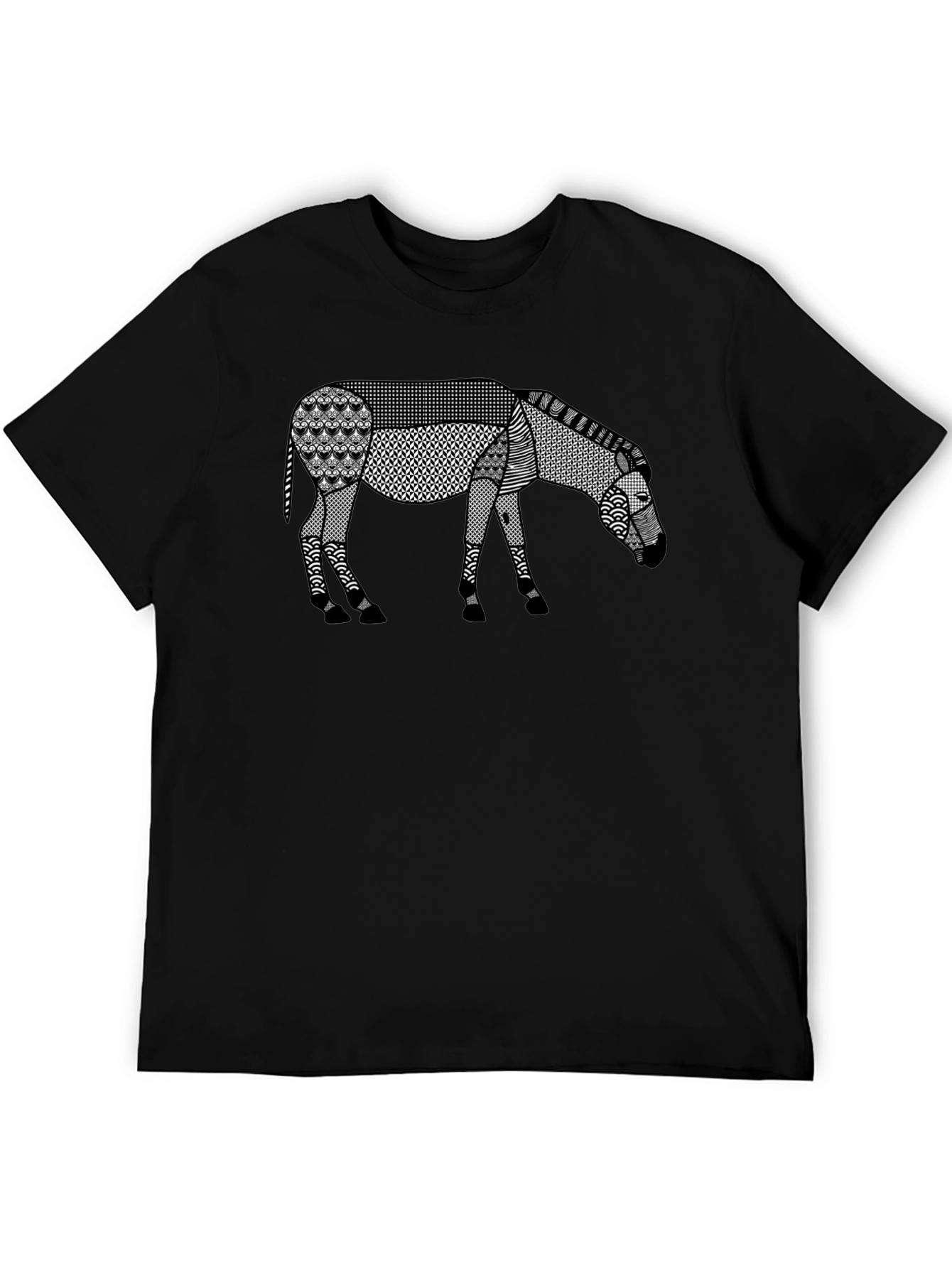 Abstract Zebra Patterned T-Shirt