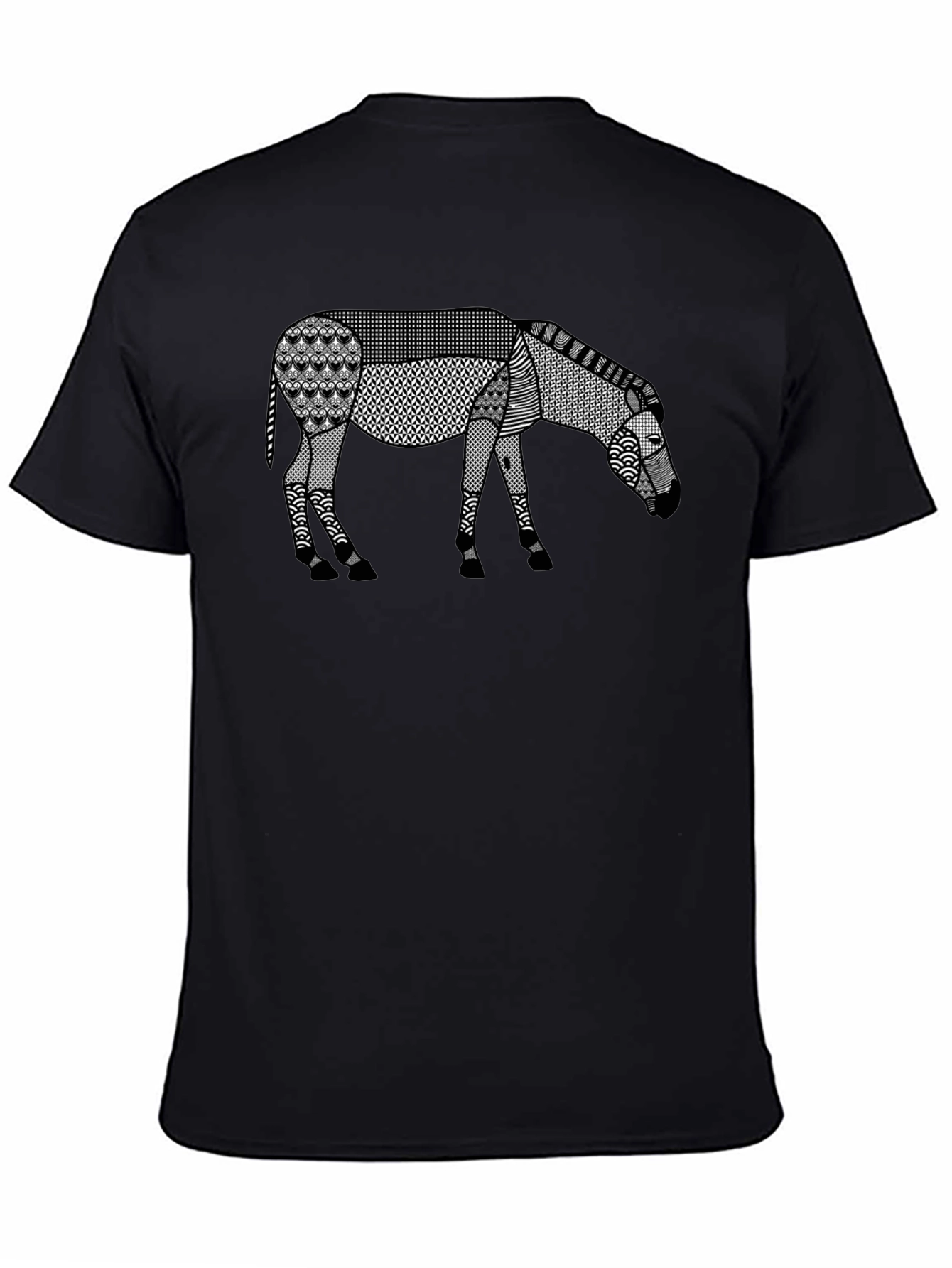 Abstract Zebra Patterned T-Shirt