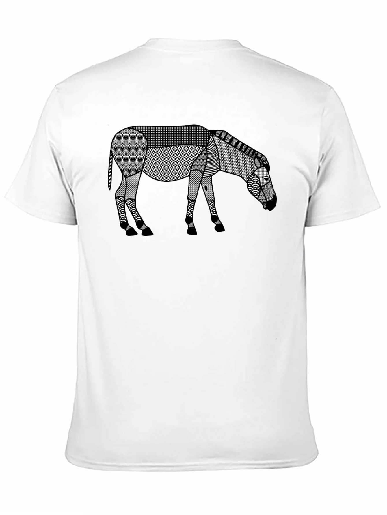 Abstract Zebra Patterned T-Shirt