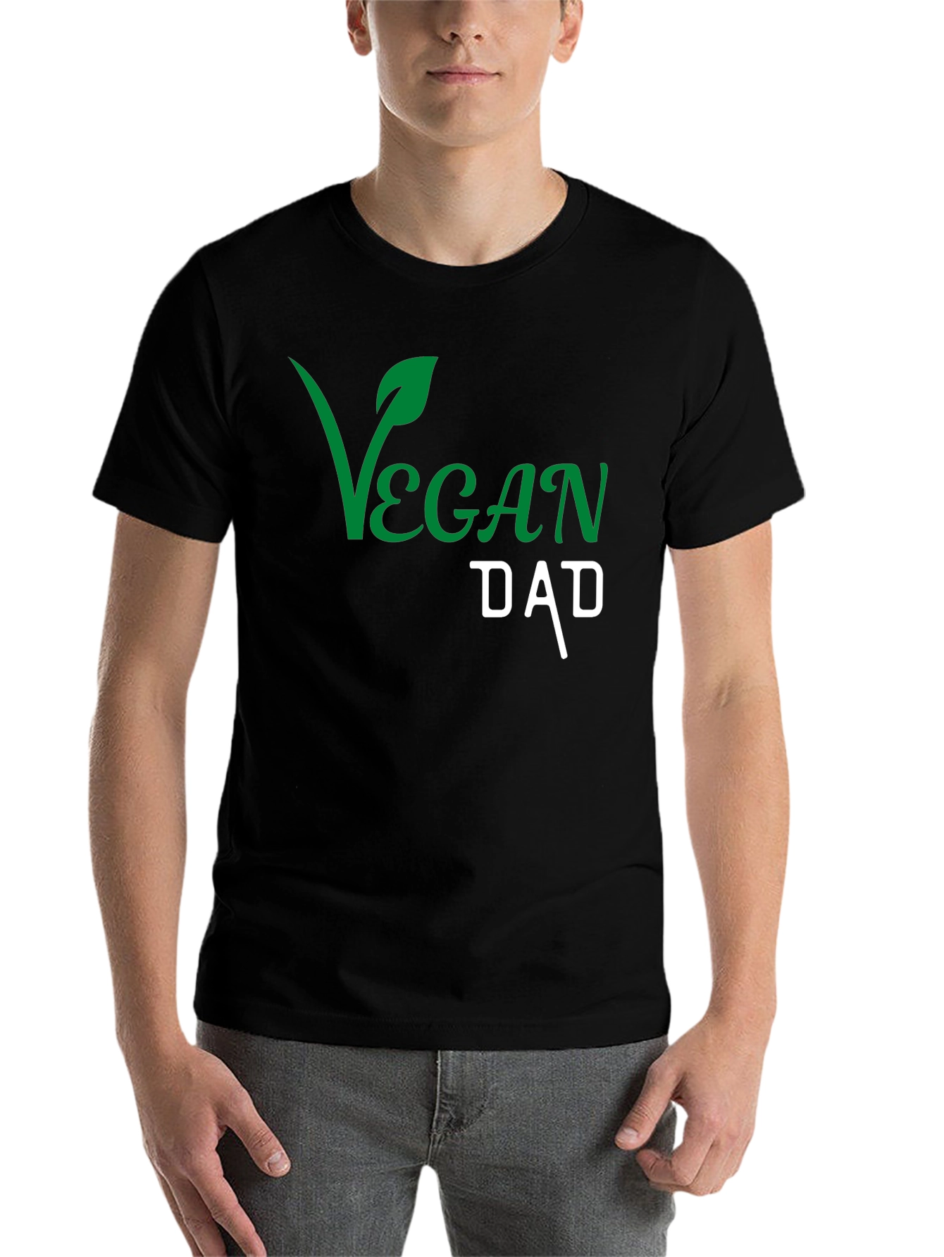 Vegan Dad Graphic T-Shirt - Black Cotton Tee