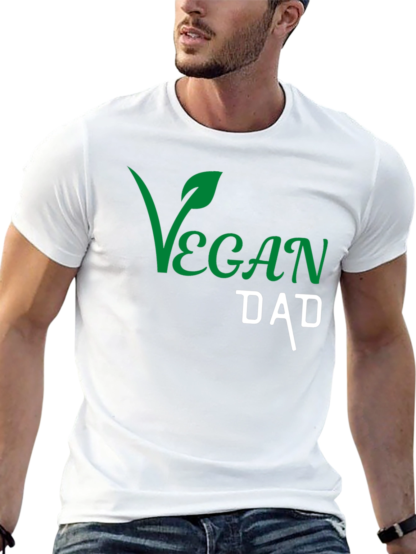 Vegan Dad Graphic T-Shirt - Black Cotton Tee